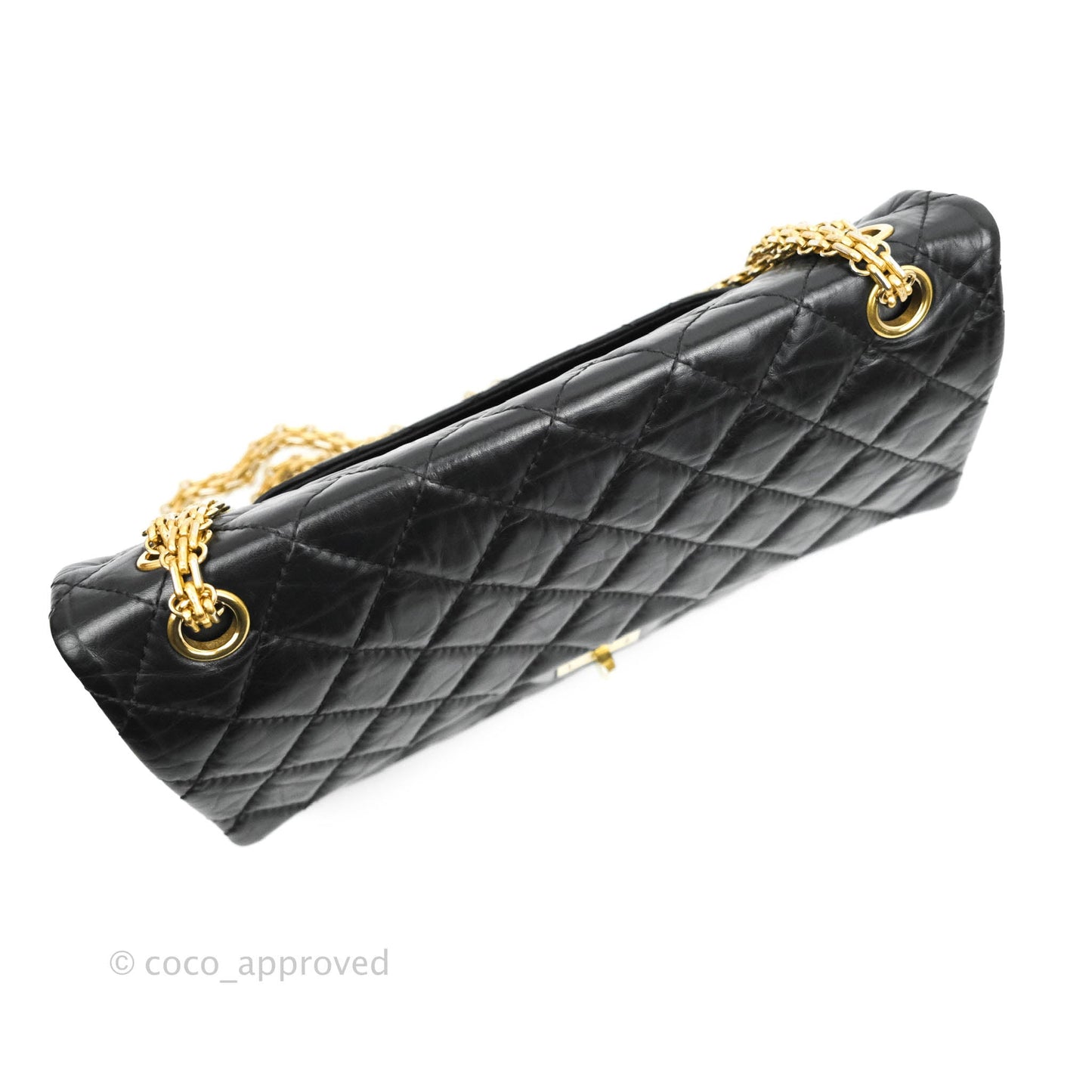 Chanel Reissue 226 Quilted Aged Calfskin Black Aged Gold Hardware