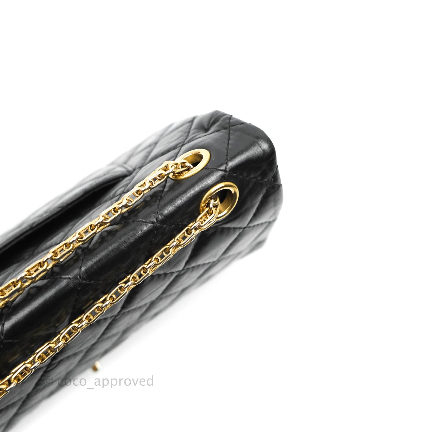 Chanel Reissue 226 Quilted Aged Calfskin Black Aged Gold Hardware