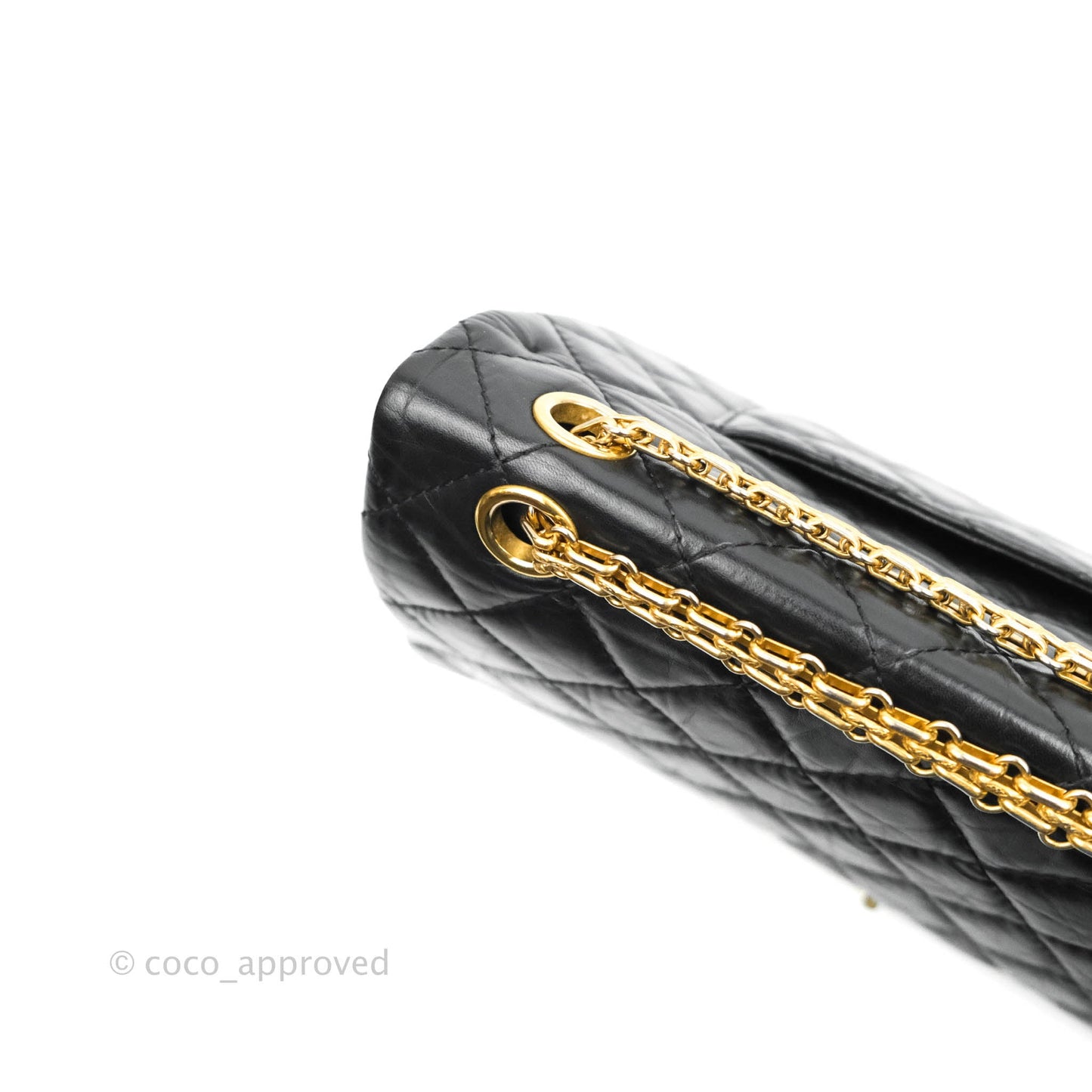 Chanel Reissue 226 Quilted Aged Calfskin Black Aged Gold Hardware