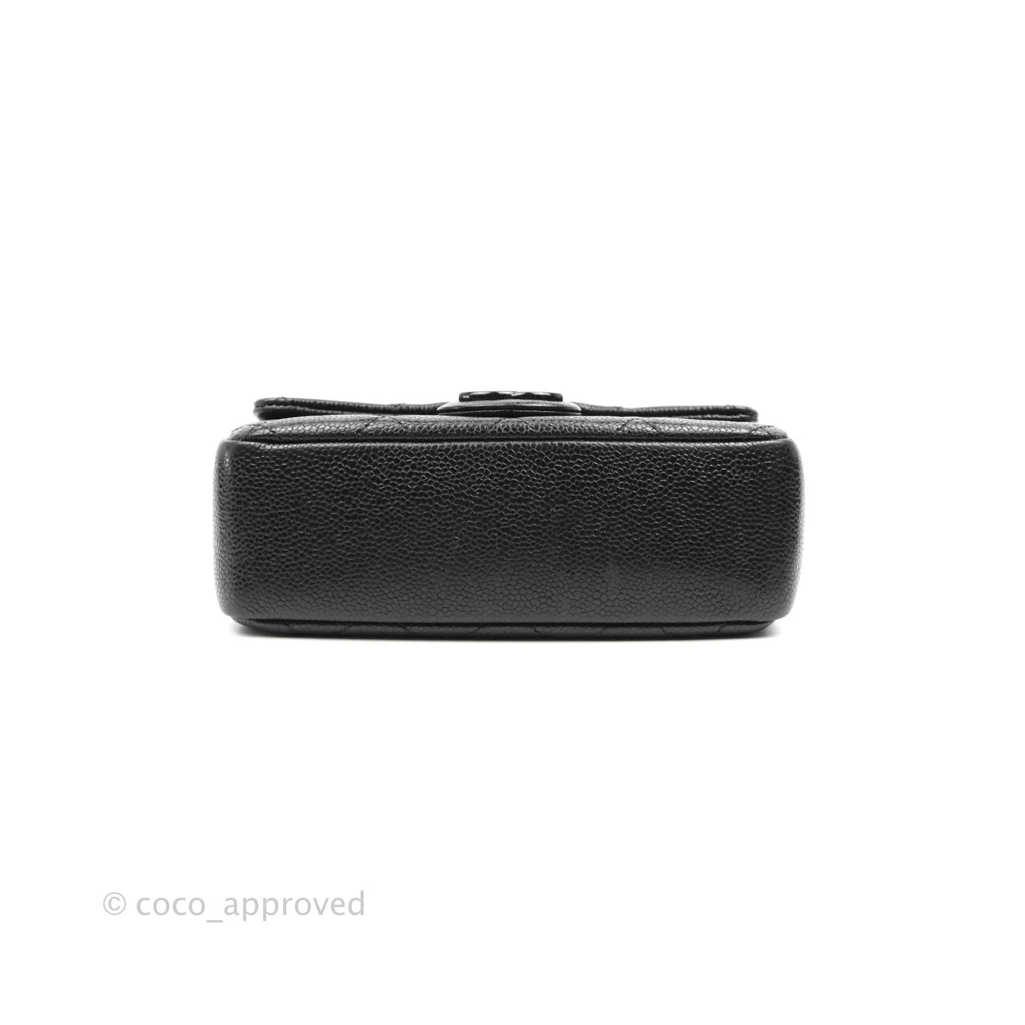 Chanel Quilted Mini Square Flap Bag So Black Caviar Incognito