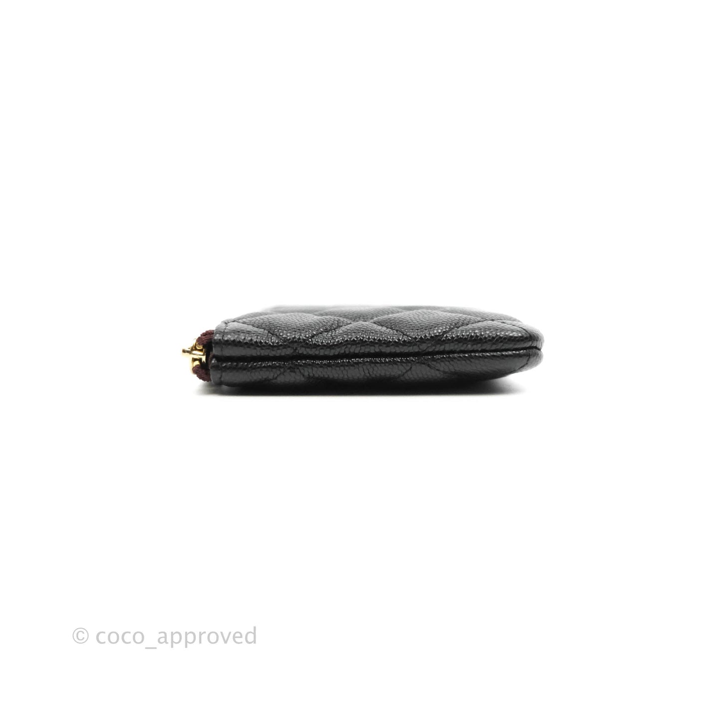Chanel Quilted Mini O Case Black Caviar Gold Hardware