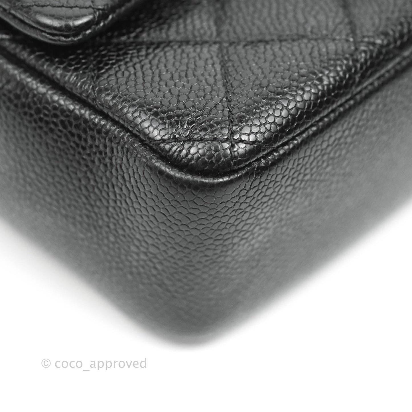 Chanel Quilted Mini Square Flap Bag So Black Caviar Incognito