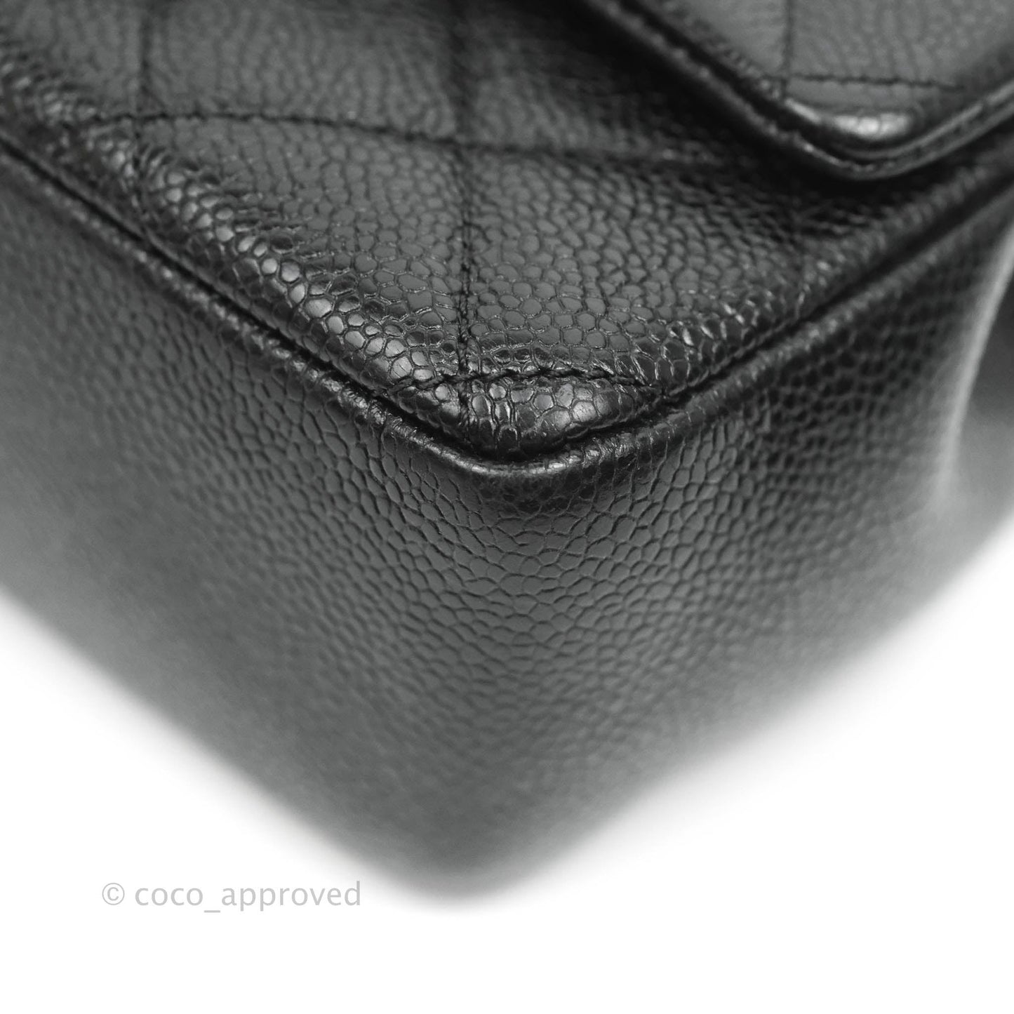 Chanel Quilted Mini Square Flap Bag So Black Caviar Incognito