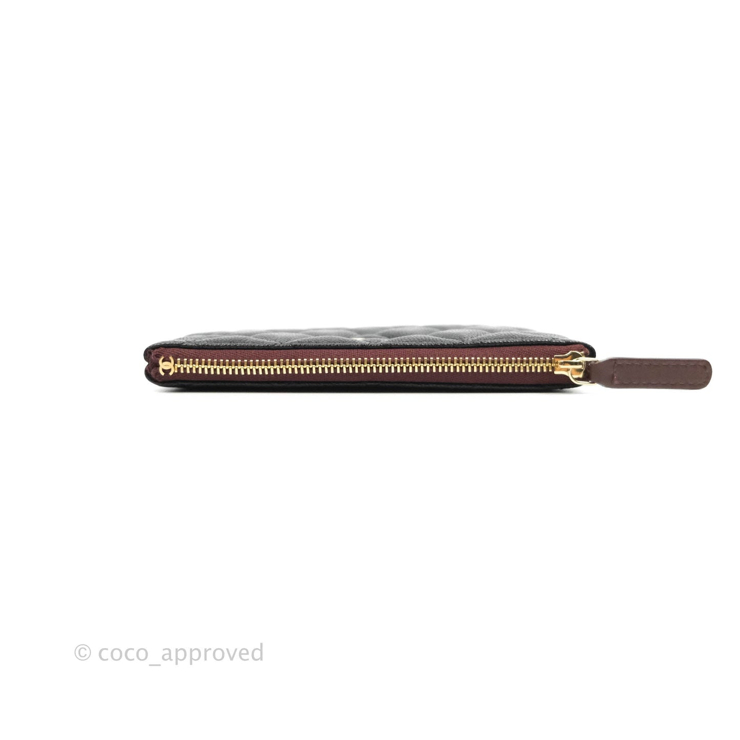 Chanel Quilted Mini O Case Black Caviar Gold Hardware