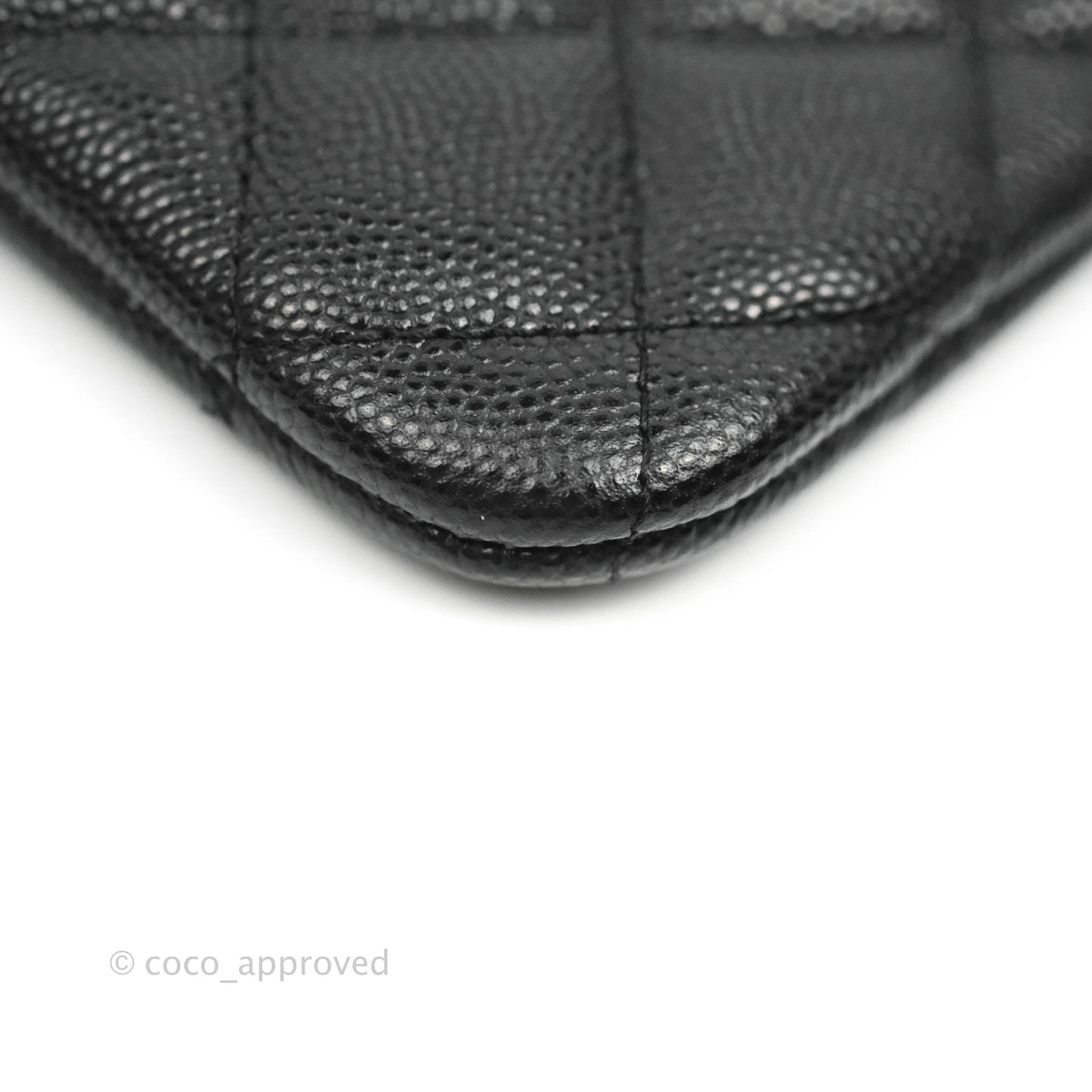 Chanel Quilted Mini O Case Black Caviar Gold Hardware