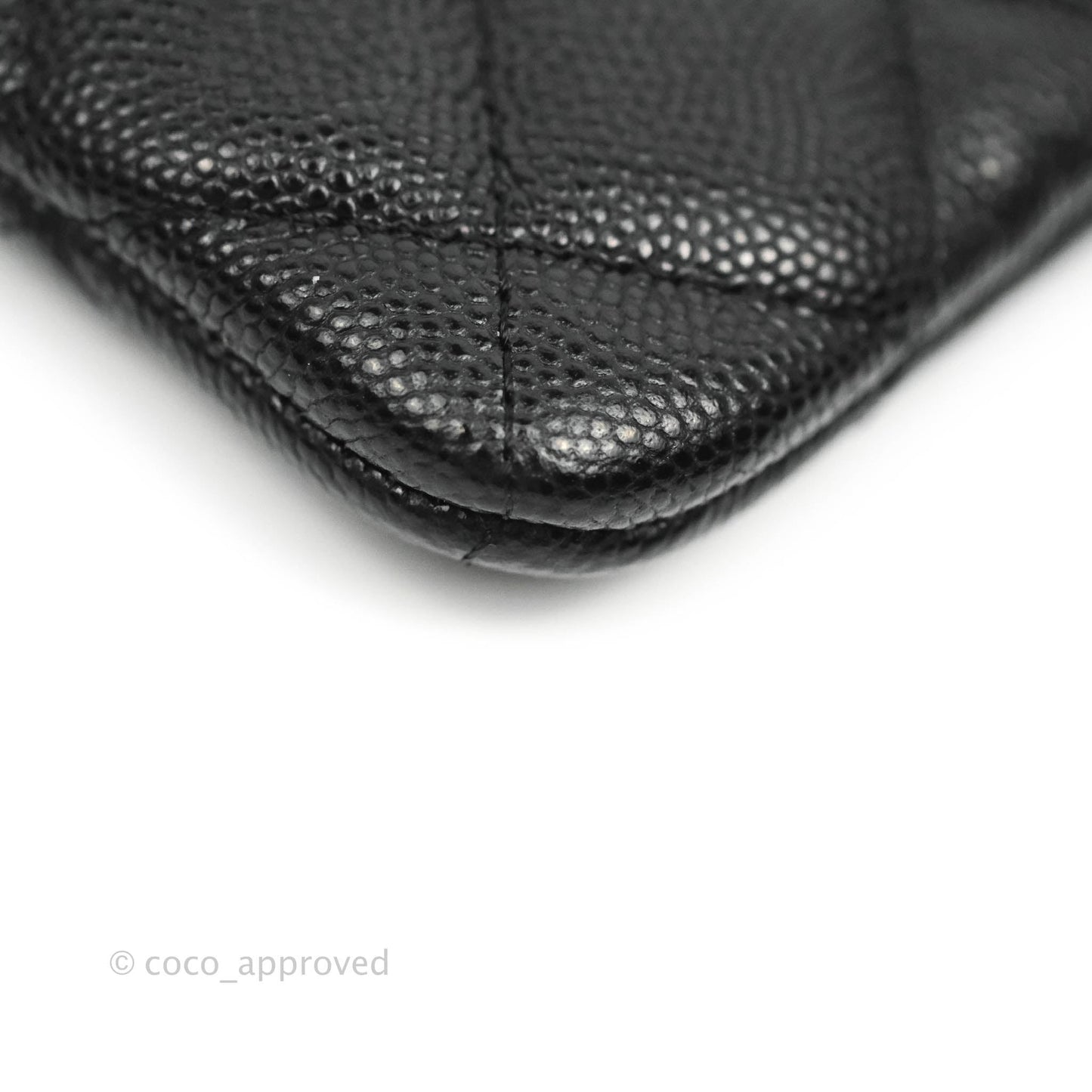 Chanel Quilted Mini O Case Black Caviar Gold Hardware