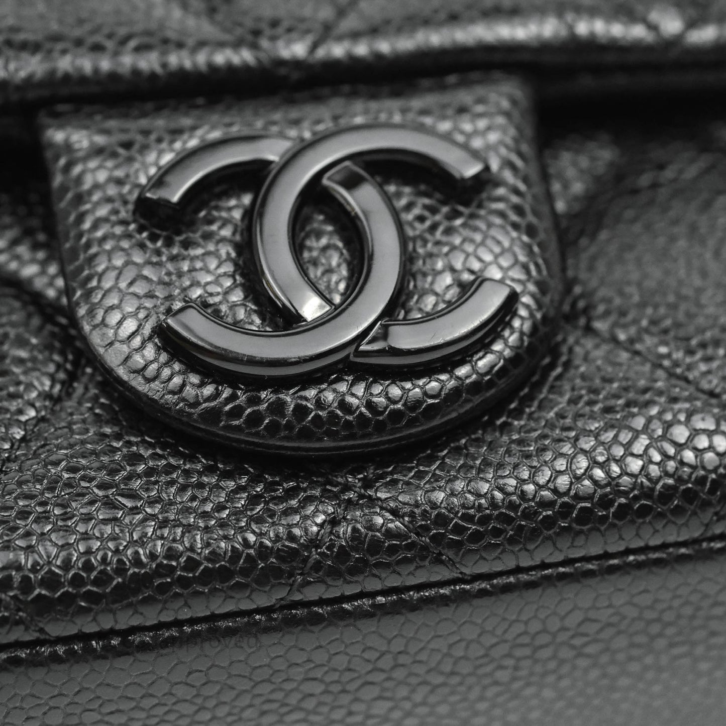 Chanel Quilted Mini Square Flap Bag So Black Caviar Incognito