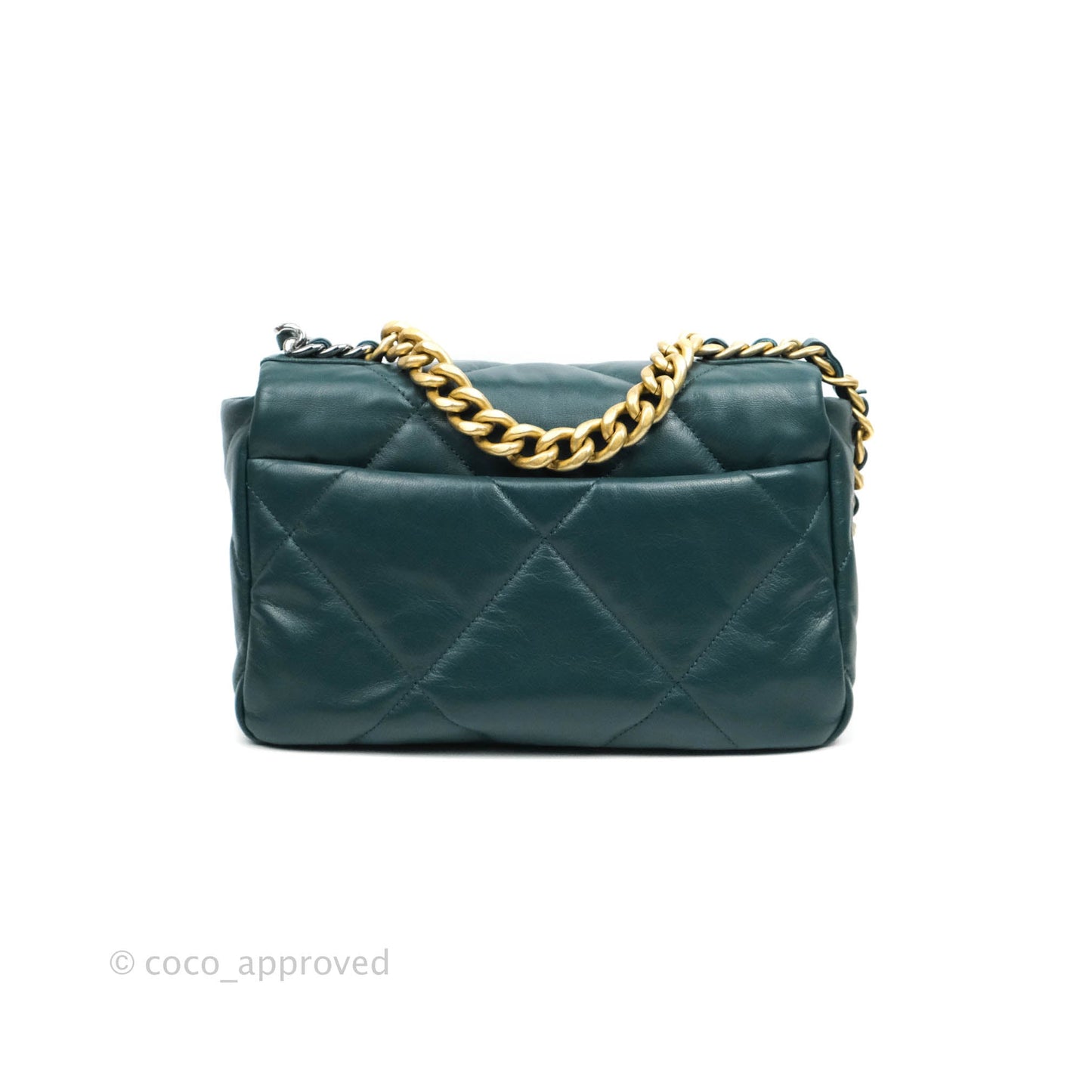 Chanel 19 Small Green Mixed Hardware