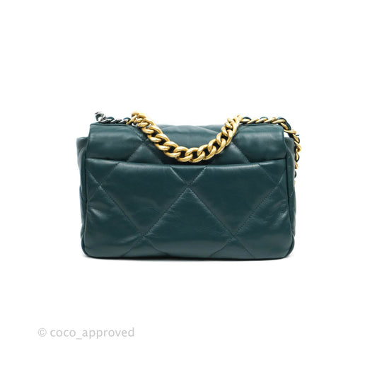 Chanel 19 Small Green Mixed Hardware