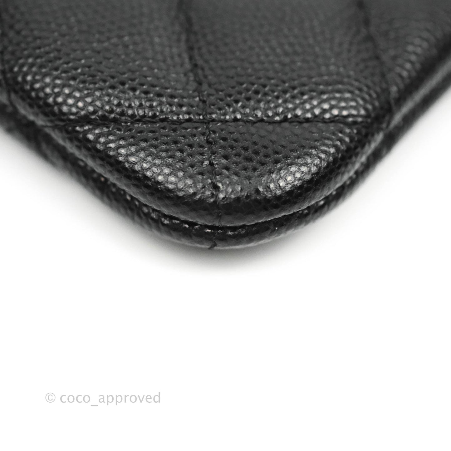 Chanel Quilted Mini O Case Black Caviar Gold Hardware