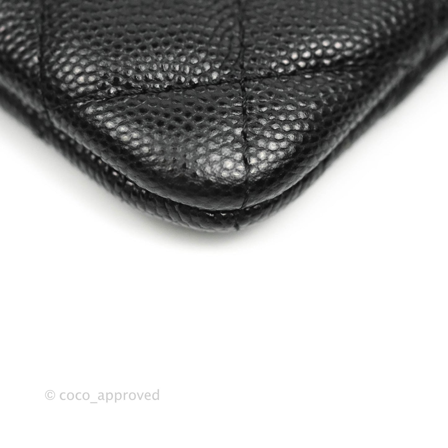 Chanel Quilted Mini O Case Black Caviar Gold Hardware