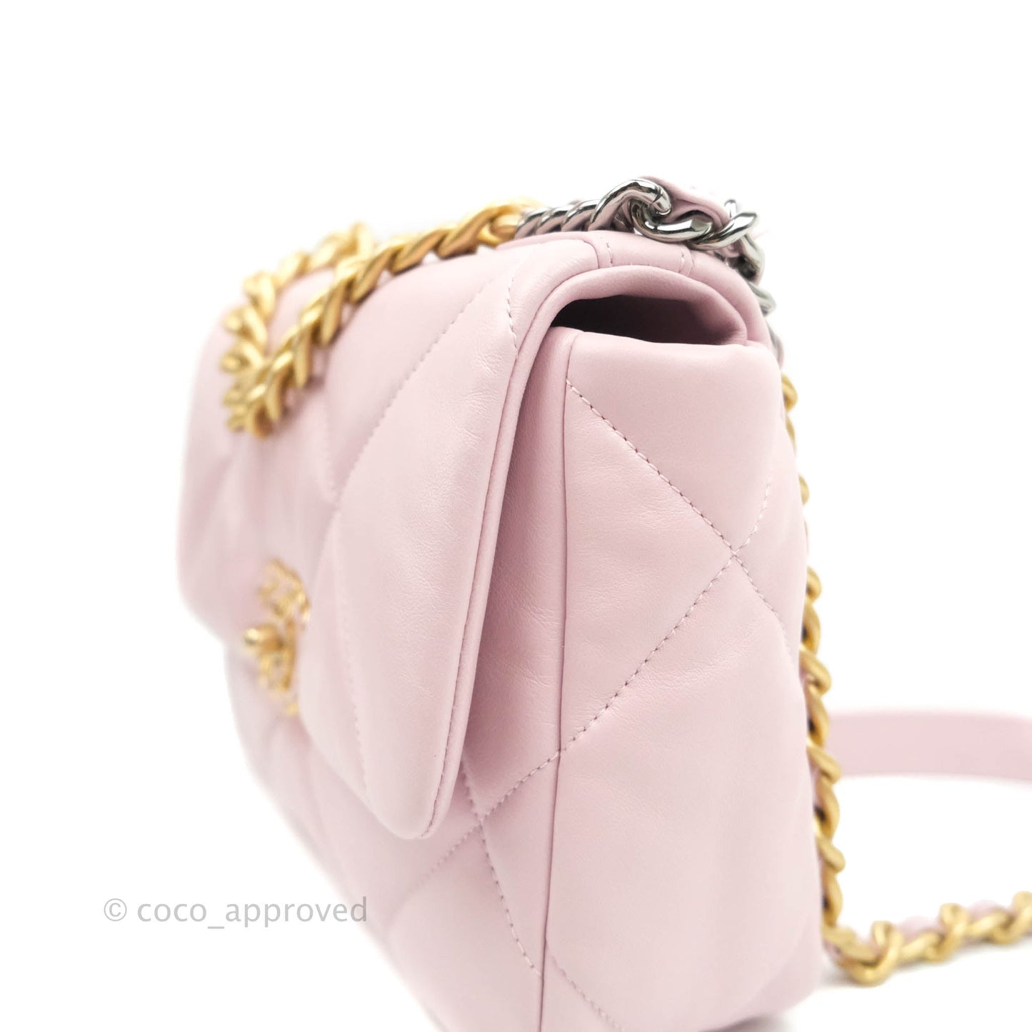 Chanel 19 Small Pink Lambskin Mixed Hardware