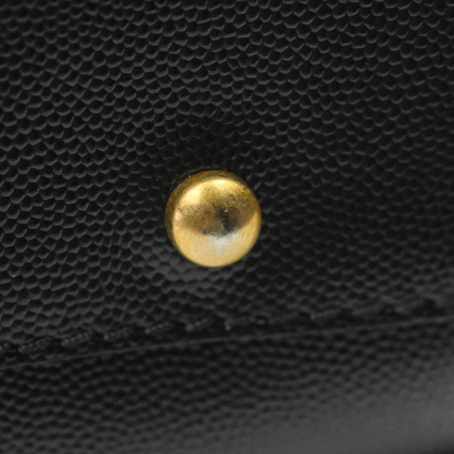 Chanel Small Studded Black Caviar Deauville Shopping Bag Aged Gold Hardware