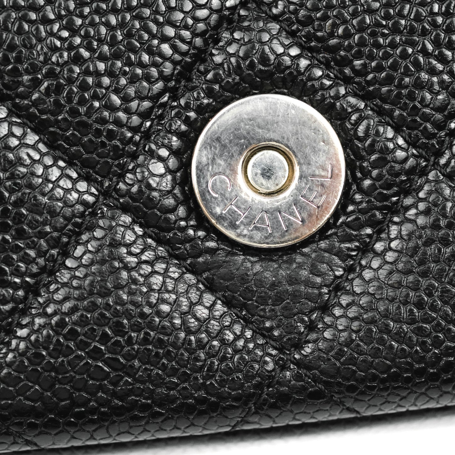 Chanel Quilted Mini Square Flap Bag So Black Caviar Incognito
