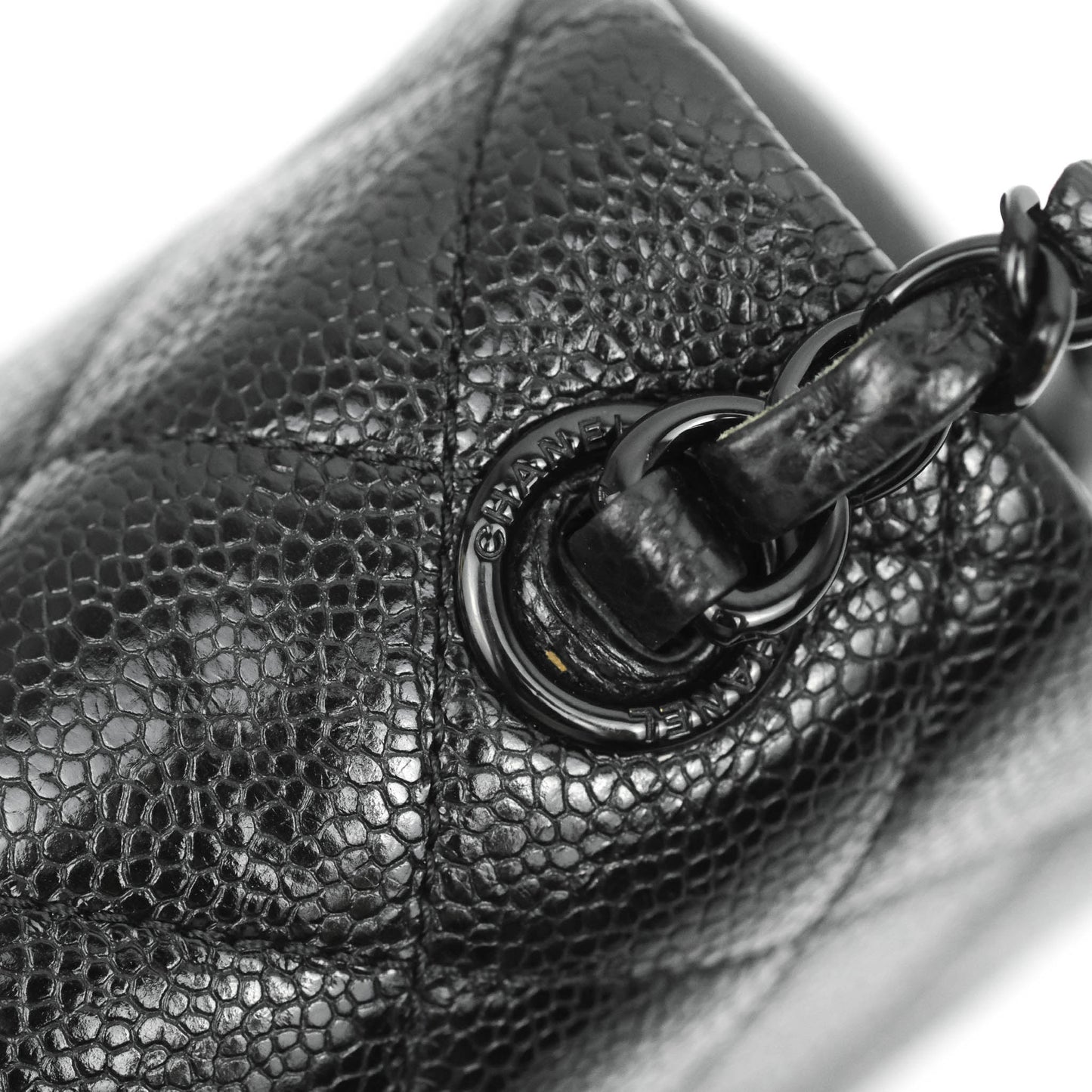 Chanel Quilted Mini Square Flap Bag So Black Caviar Incognito