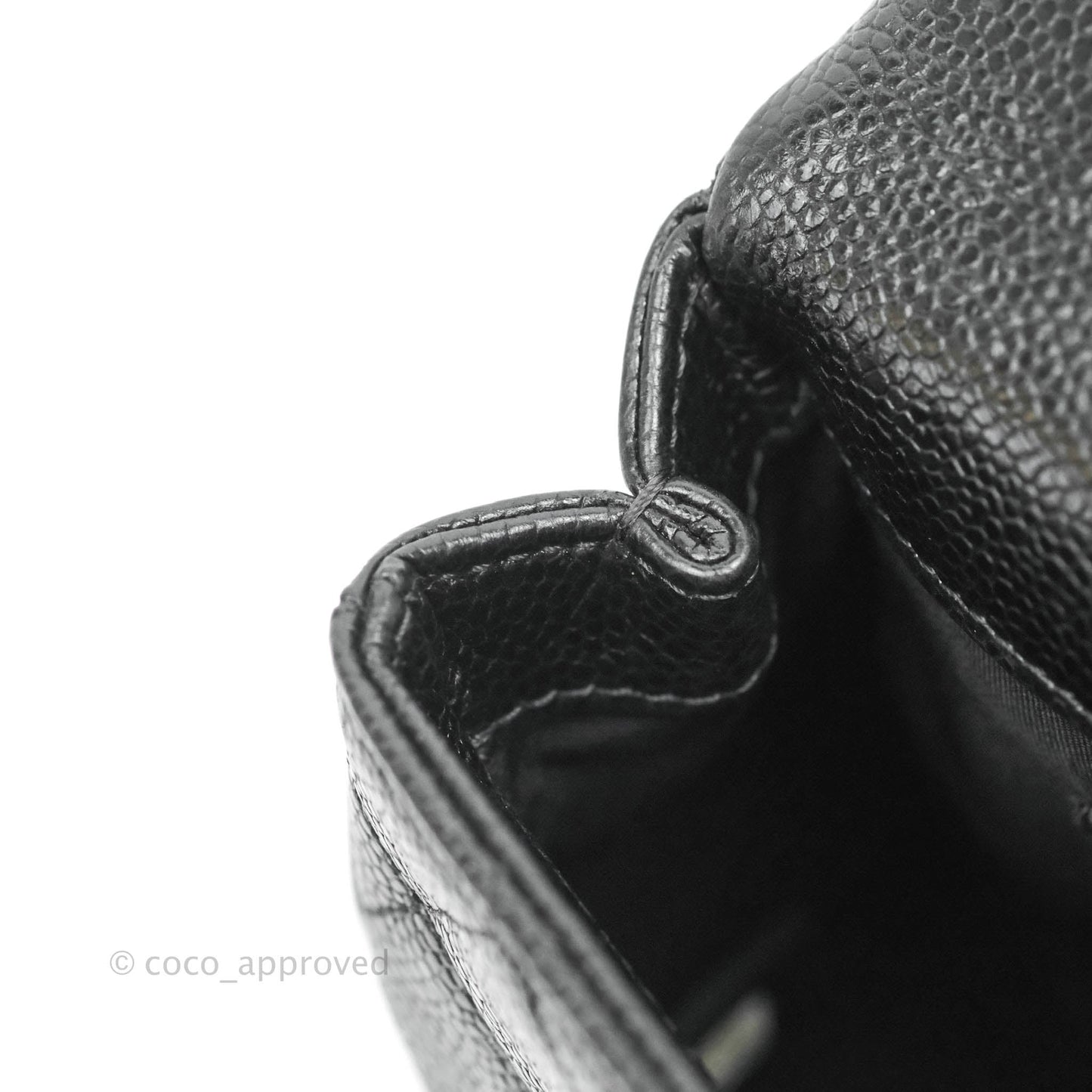Chanel Quilted Mini Square Flap Bag So Black Caviar Incognito