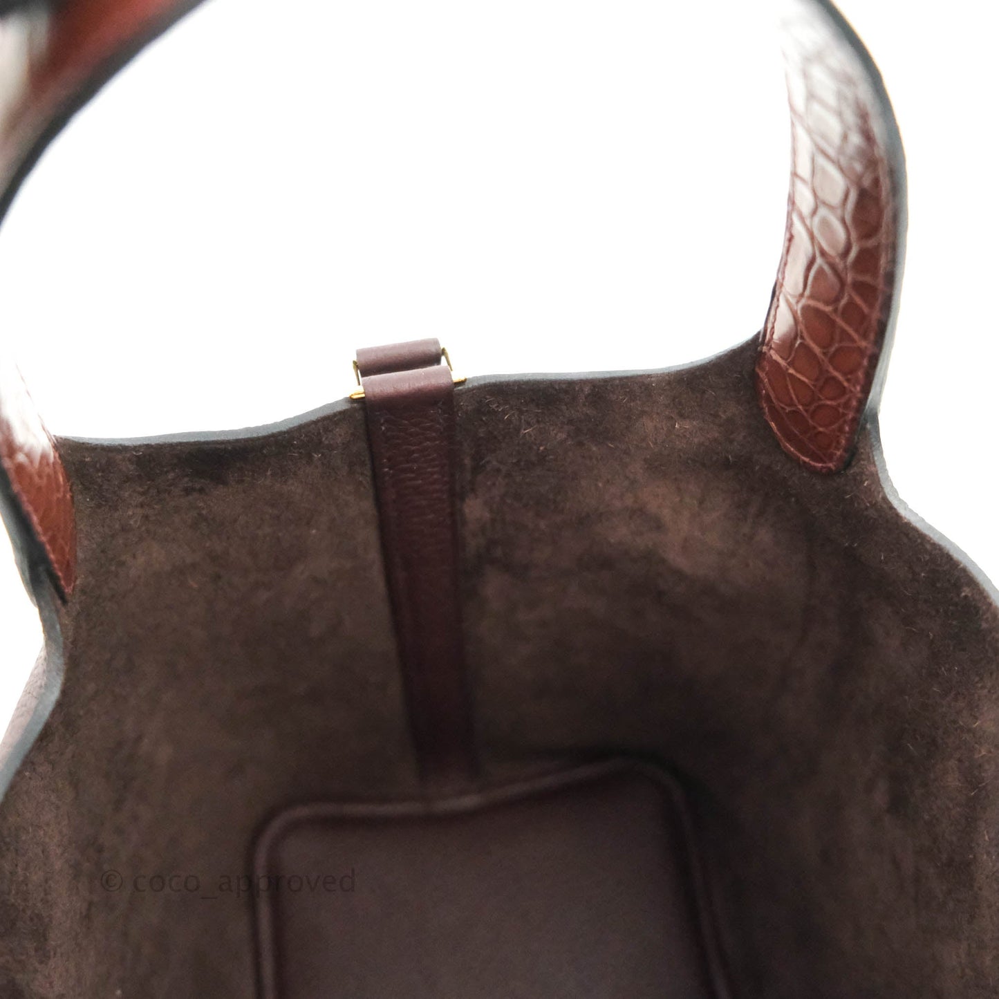 Hermès Taurillon Clemence Alligator Handle Picotin Lock 18 PM Rouge Sellier Gold Hardware