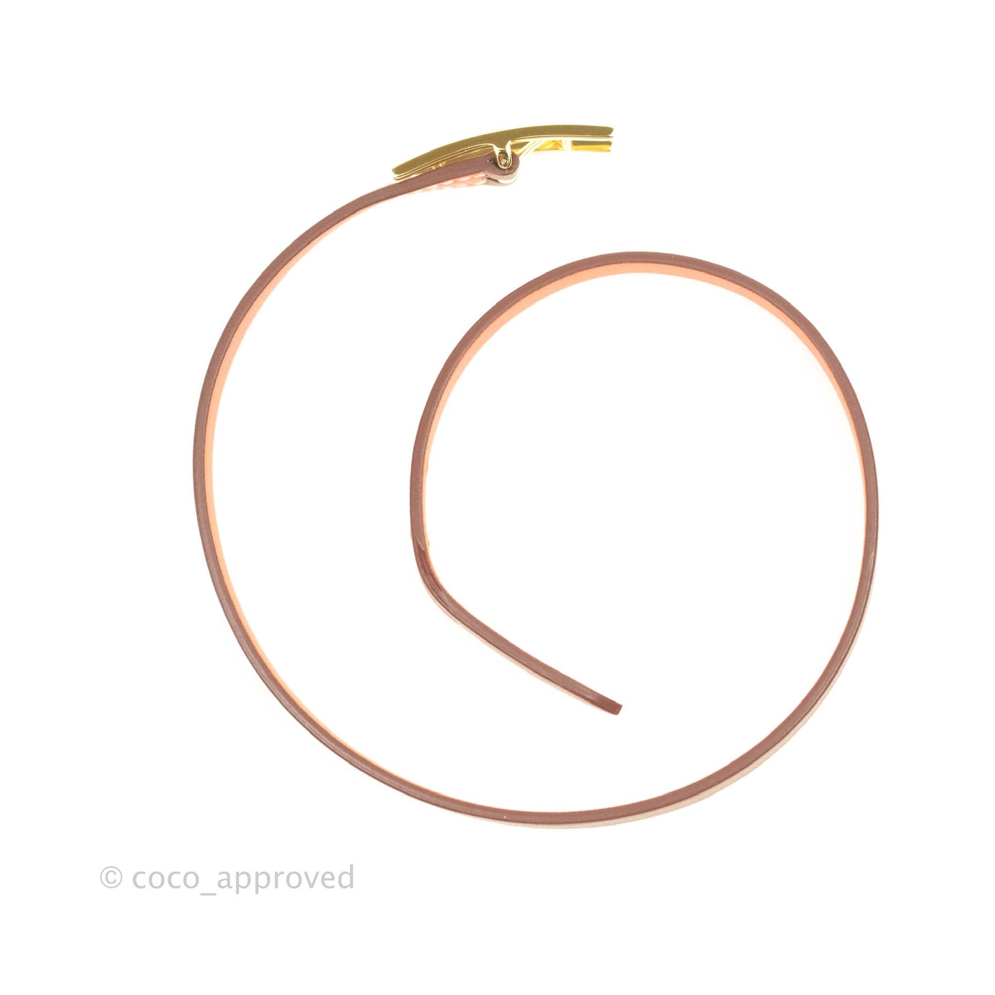 Hermès Behapi Double Tour Bracelet in Gold/Orange Swift Gold Hardware