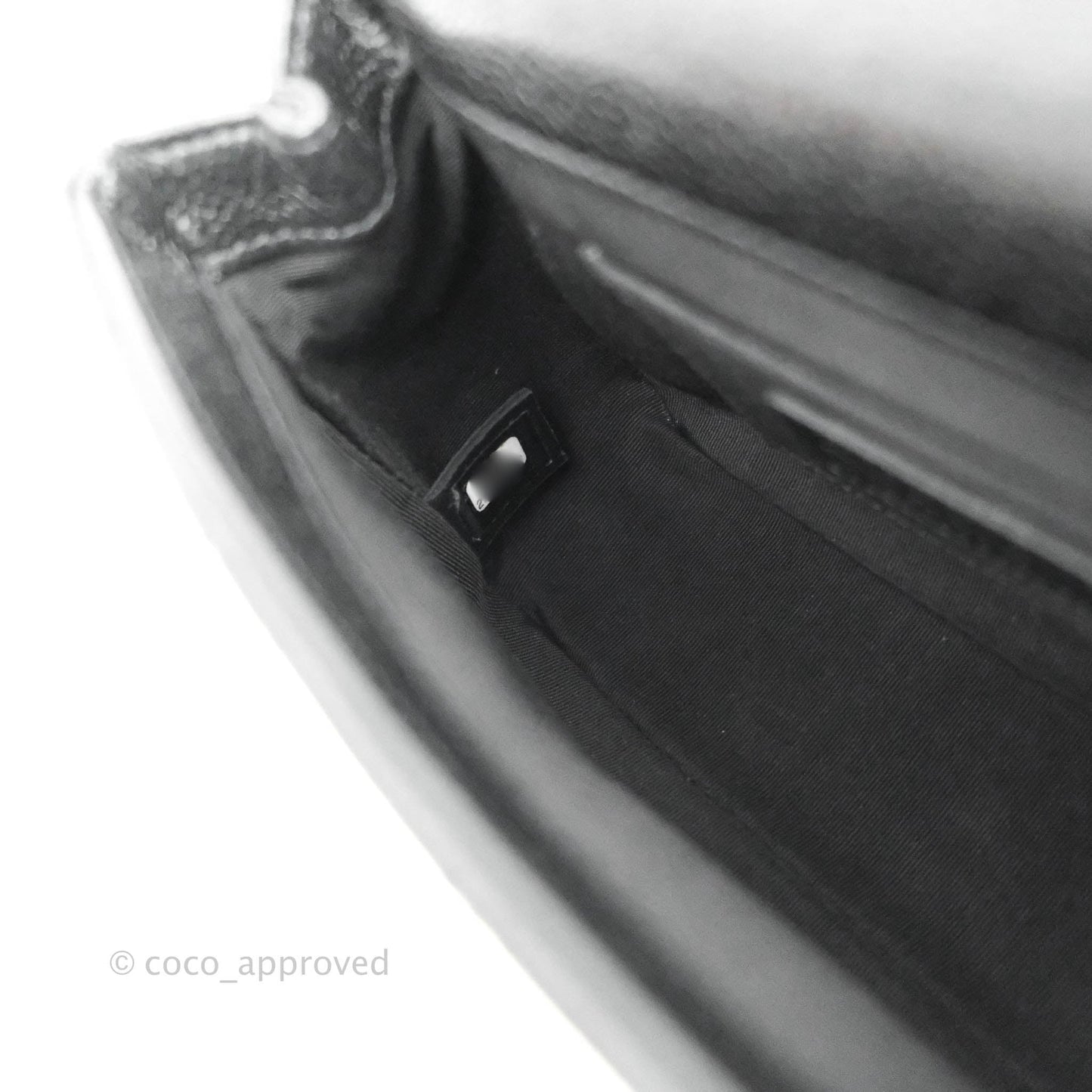 Chanel Quilted Mini Square Flap Bag So Black Caviar Incognito