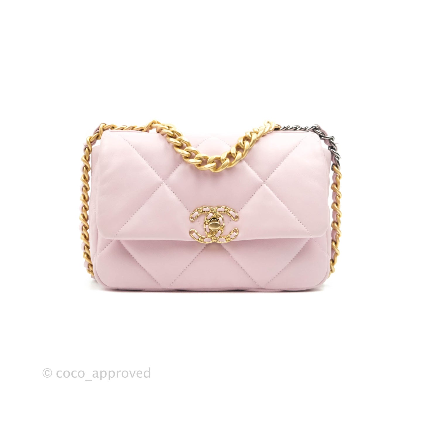Chanel 19 Small Pink Lambskin Mixed Hardware