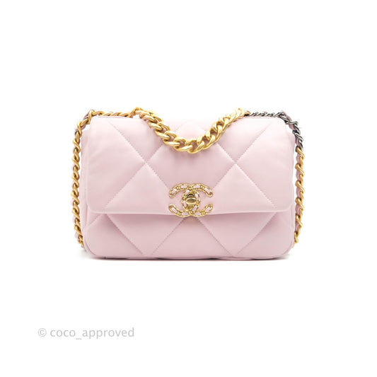 Chanel 19 Small Pink Lambskin Mixed Hardware
