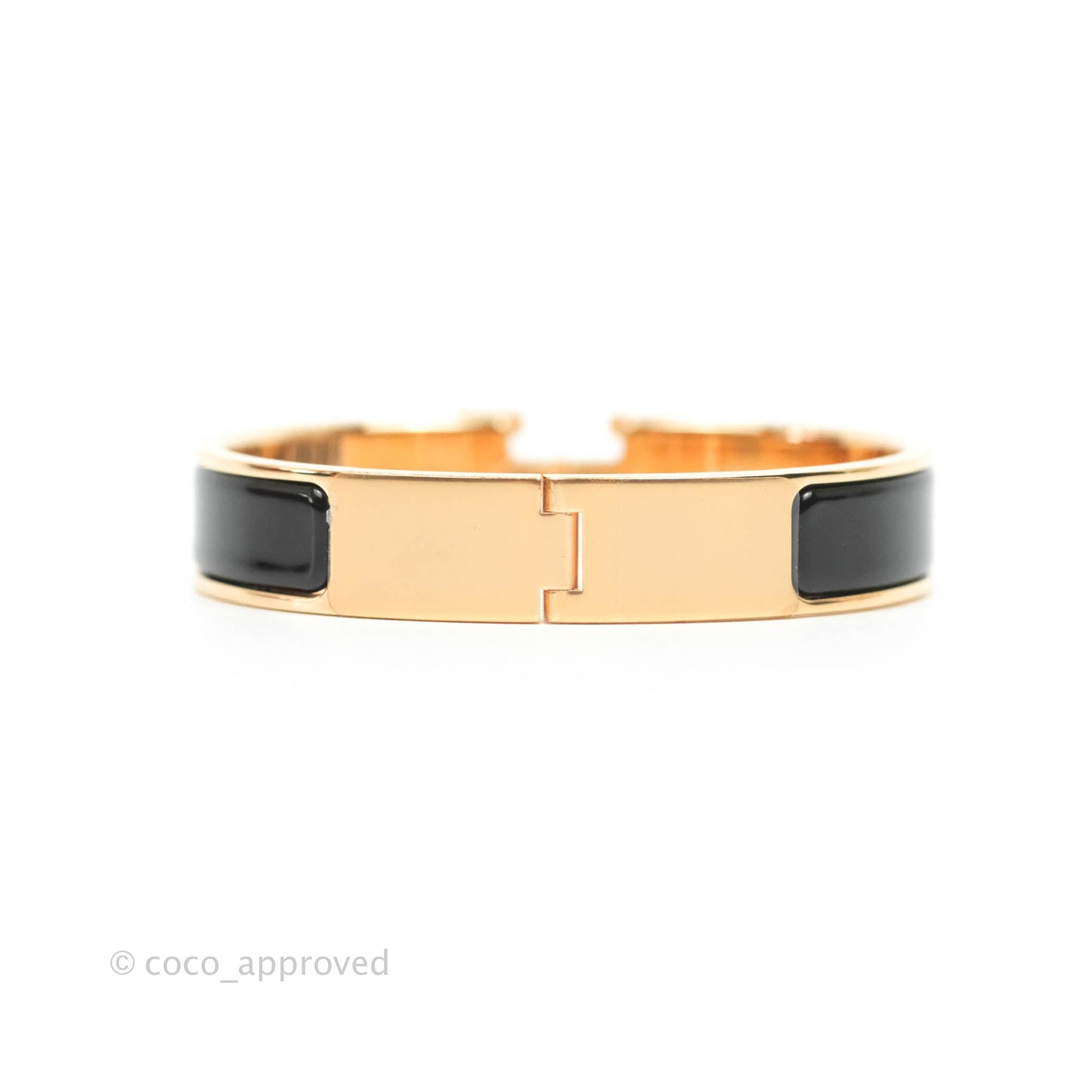 Hermès Clic H Bracelet Black Rose Gold PM