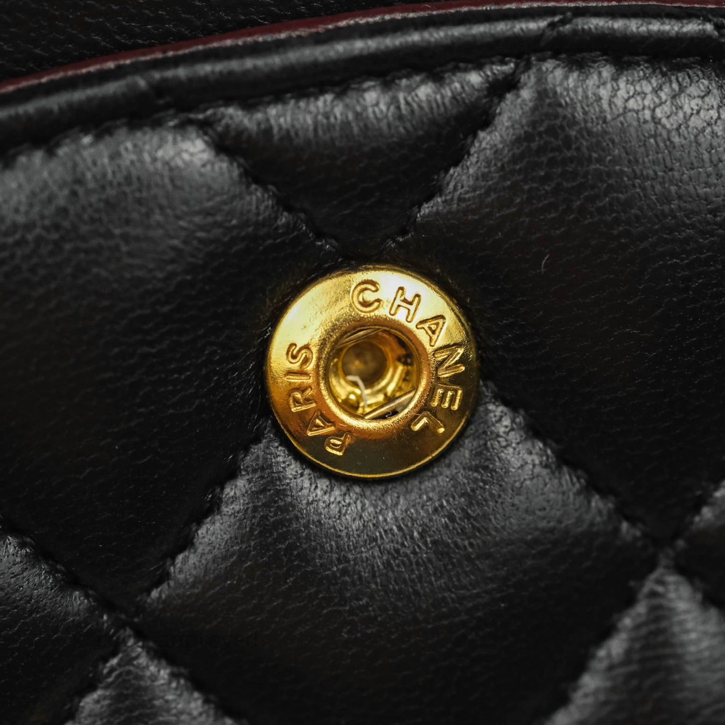 Chanel Classic M/L Medium Double Flap Black Lambskin Gold Hardware