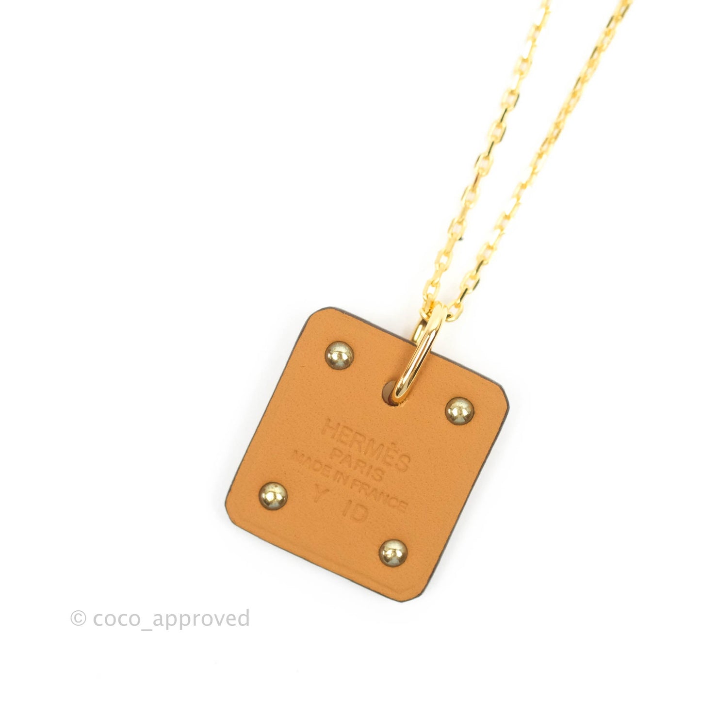 Hermès Small As De Coeur Pendant Red Swift Gold Hardware