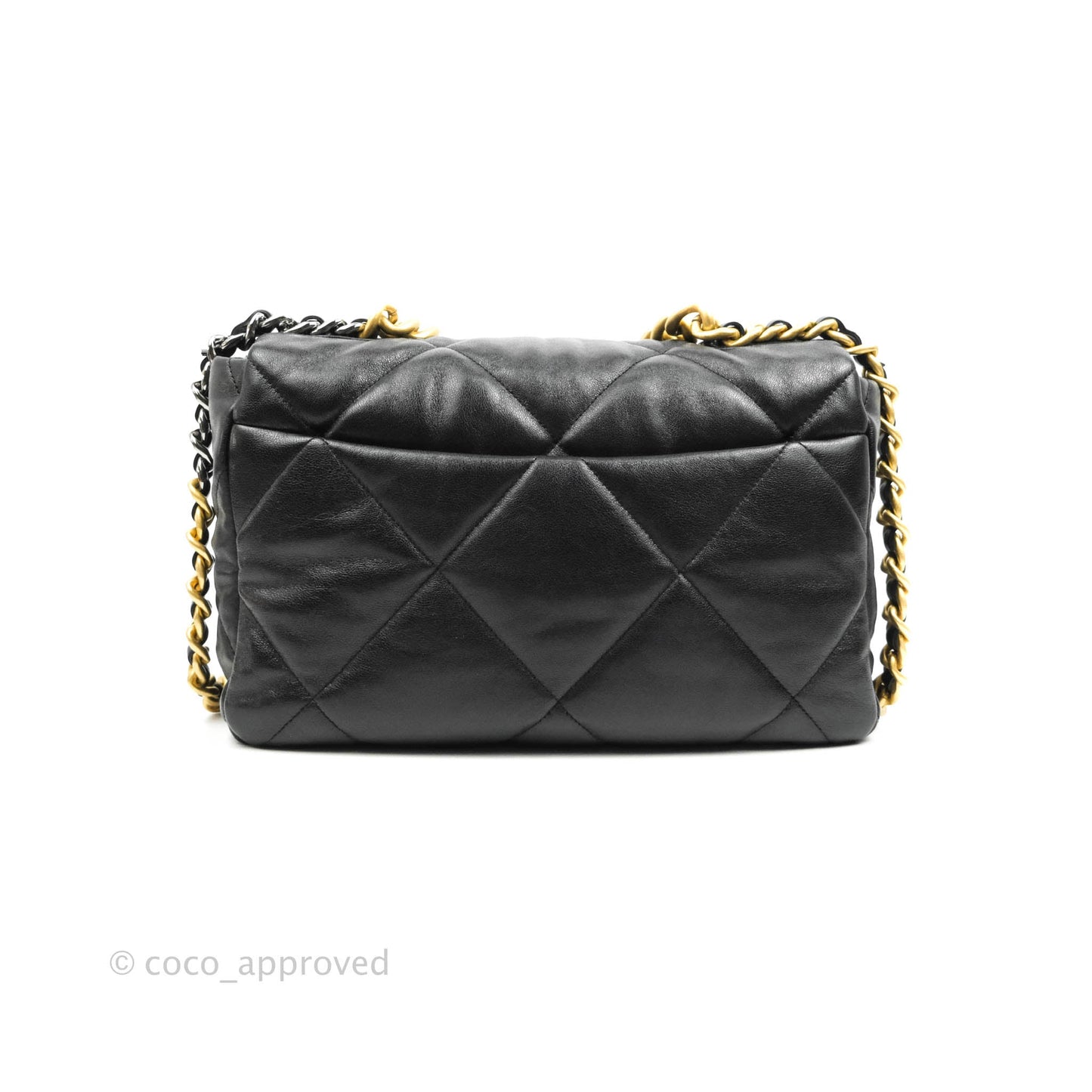 Chanel 19 Medium Black Goatskin Mixed Hardware
