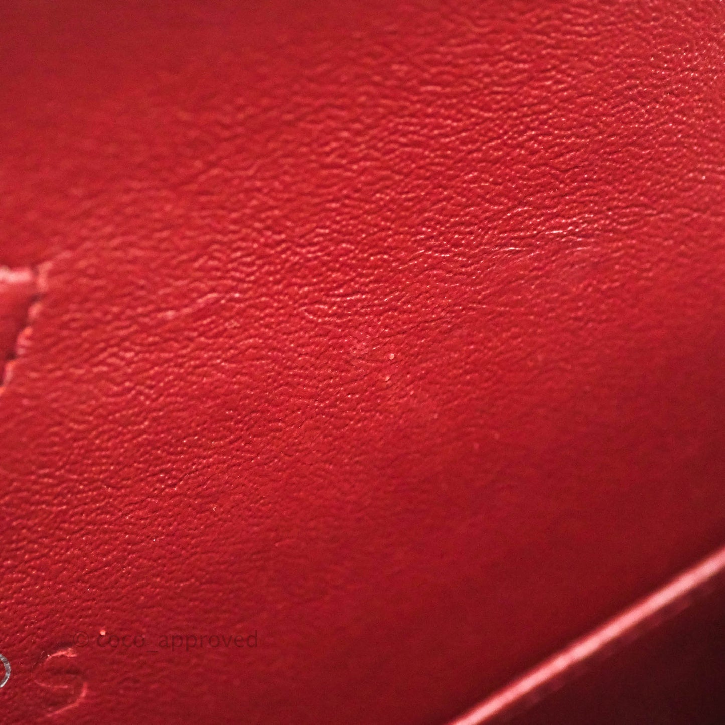 Chanel Classic M/L Medium Double Flap Red Caviar Silver Hardware