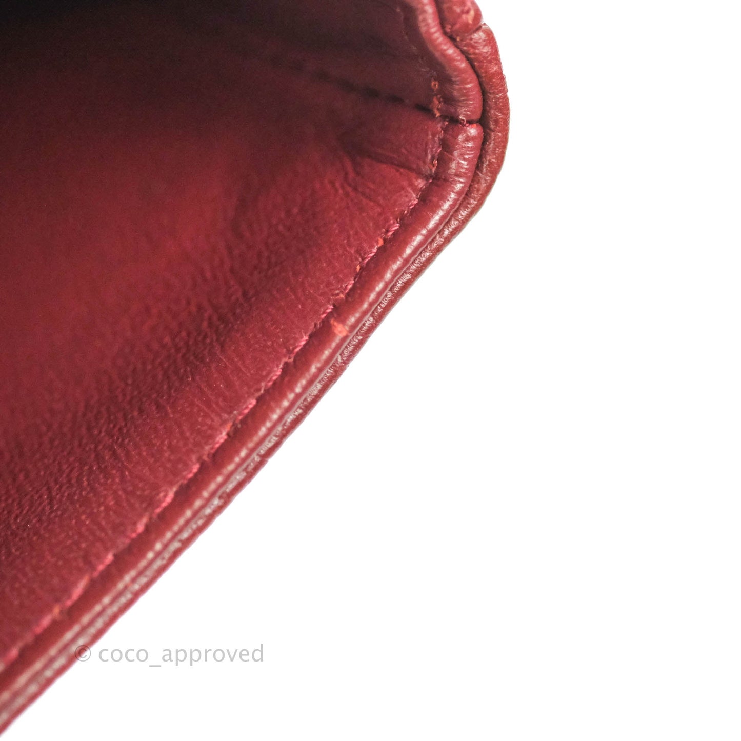 Chanel Classic M/L Medium Double Flap Red Caviar Silver Hardware