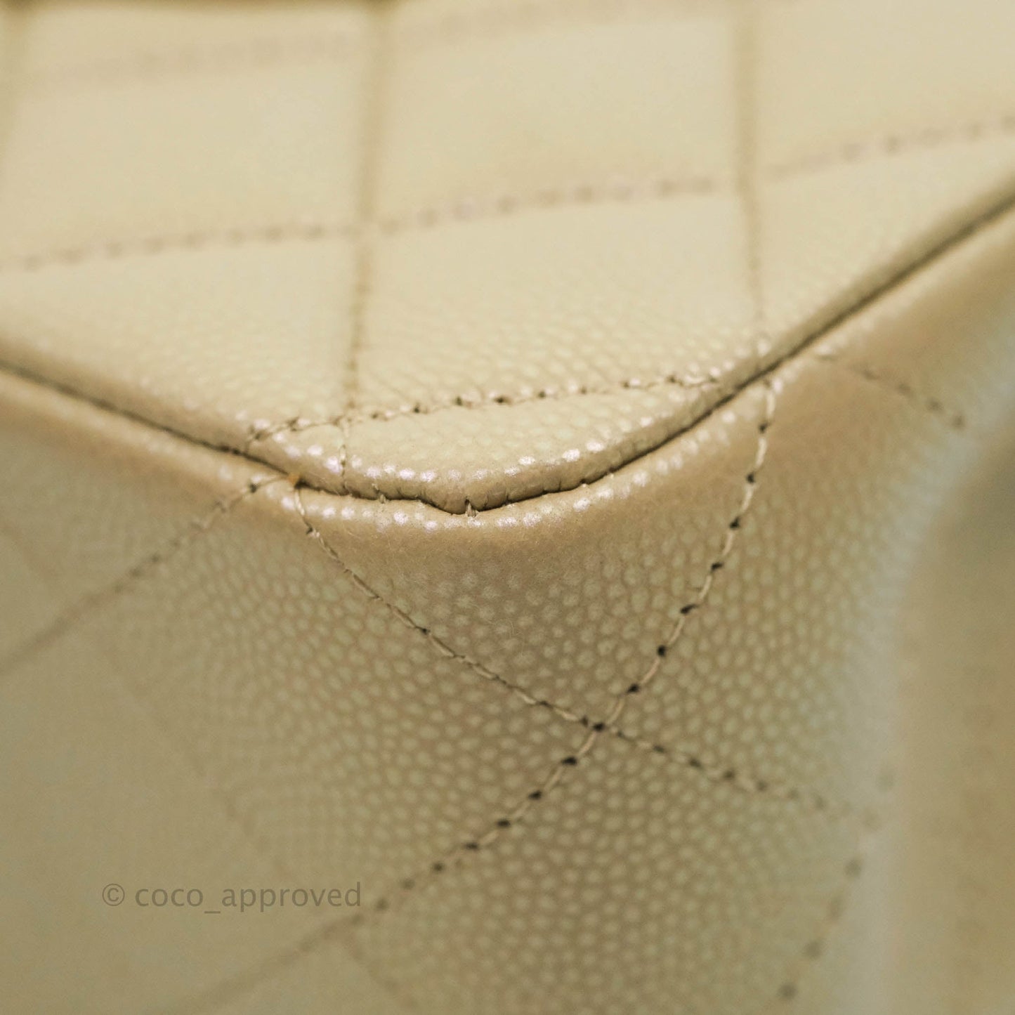 Chanel M/L Medium Double Flap Bag Iridescent Dark Beige Caviar Gold Hardware 21S