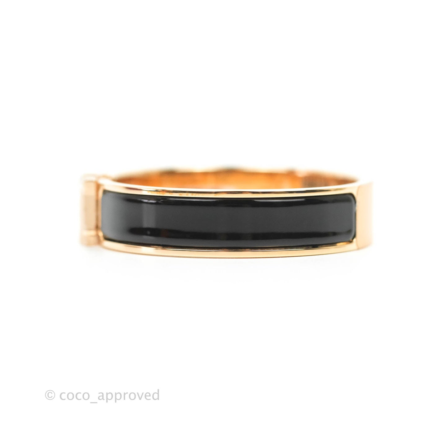 Hermès Clic H Bracelet Black Rose Gold PM