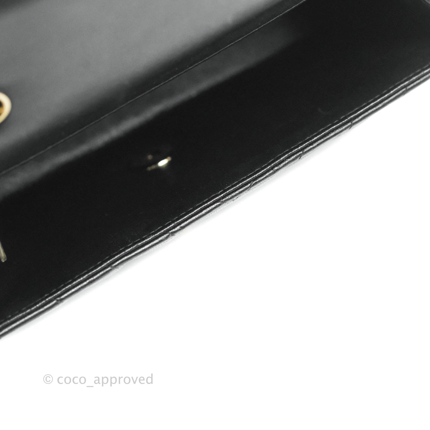 Chanel Chevron Mini Rectangular Flap Black Lambskin Gold Hardware