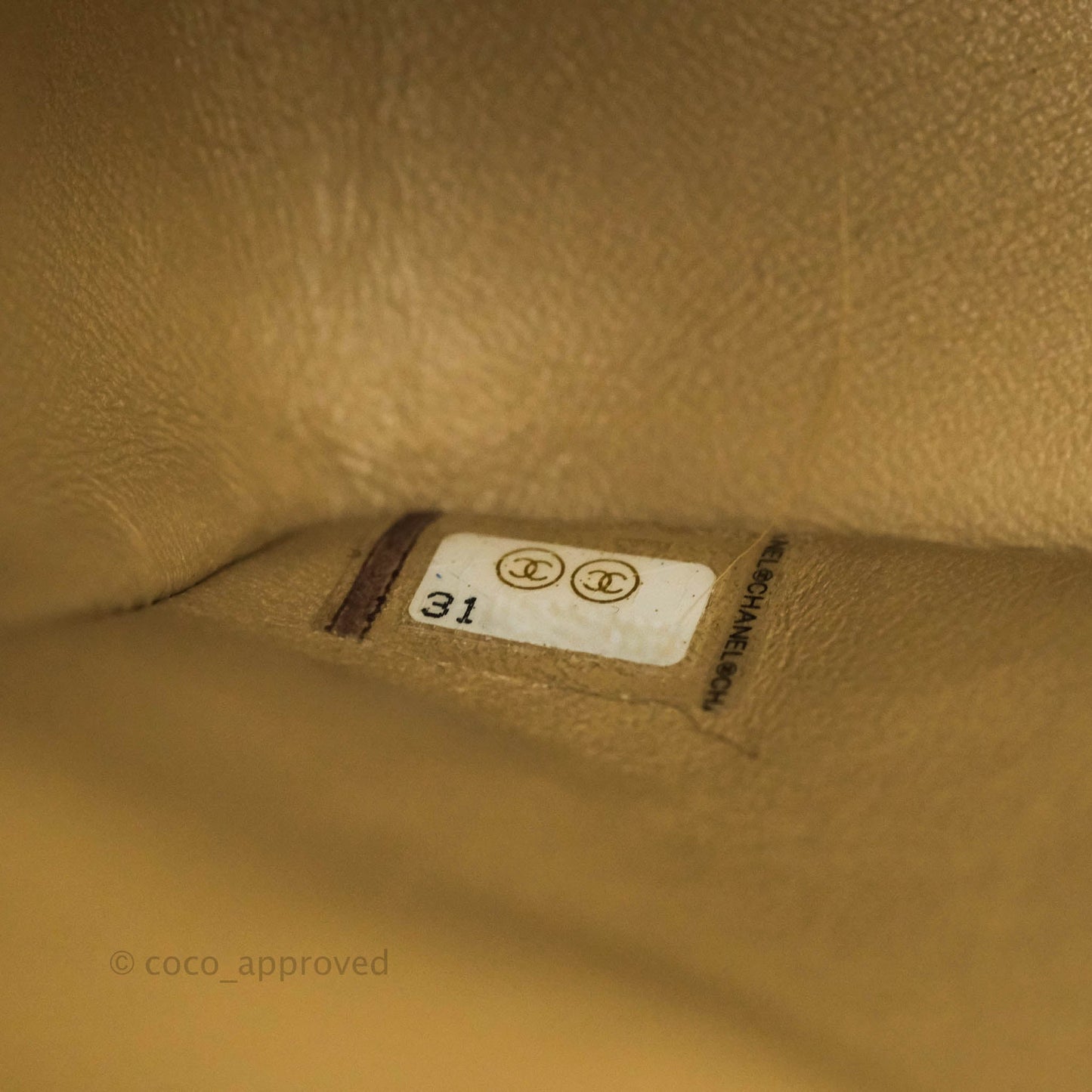 Chanel M/L Medium Double Flap Bag Iridescent Dark Beige Caviar Gold Hardware 21S