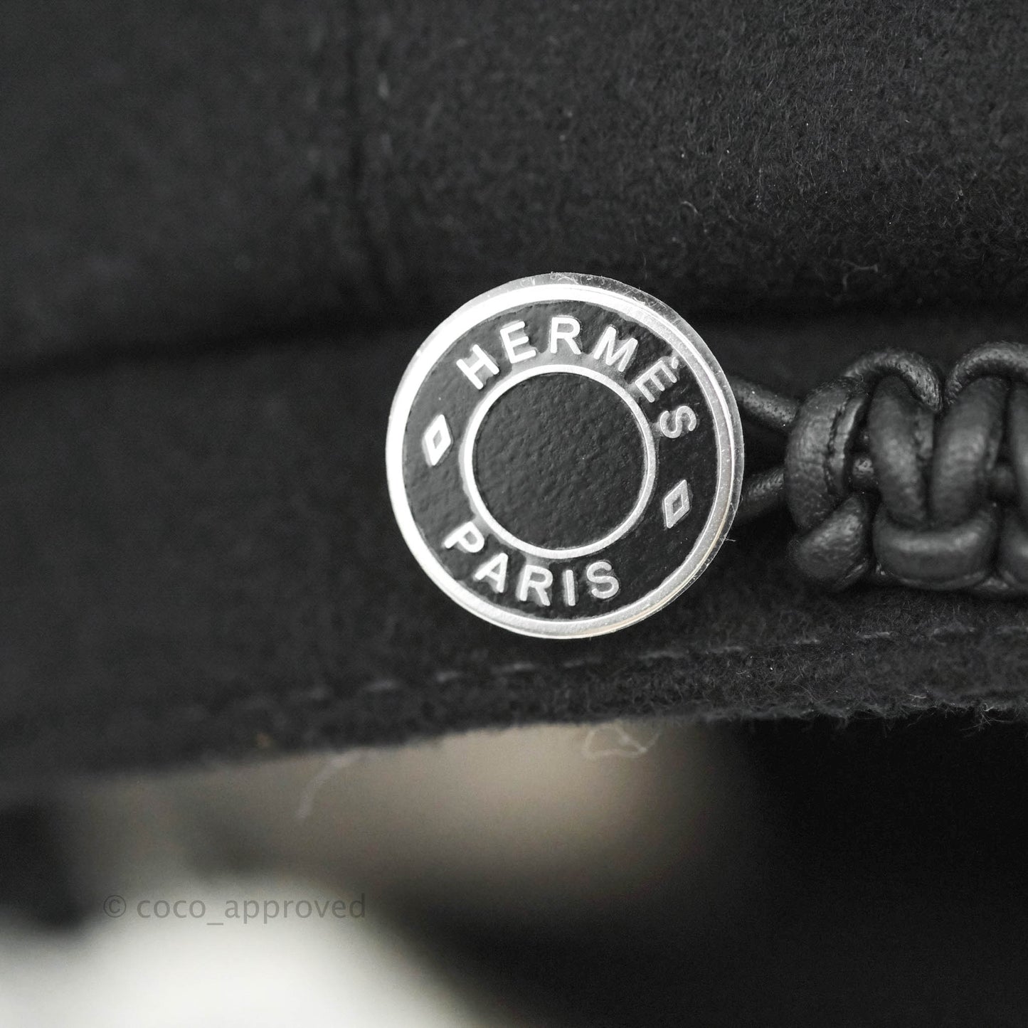 Hermès Women's Black Cashmere Deauville Cap