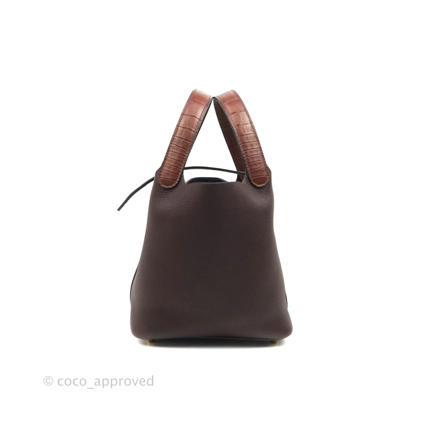 Hermès Taurillon Clemence Alligator Handle Picotin Lock 18 PM Rouge Sellier Gold Hardware