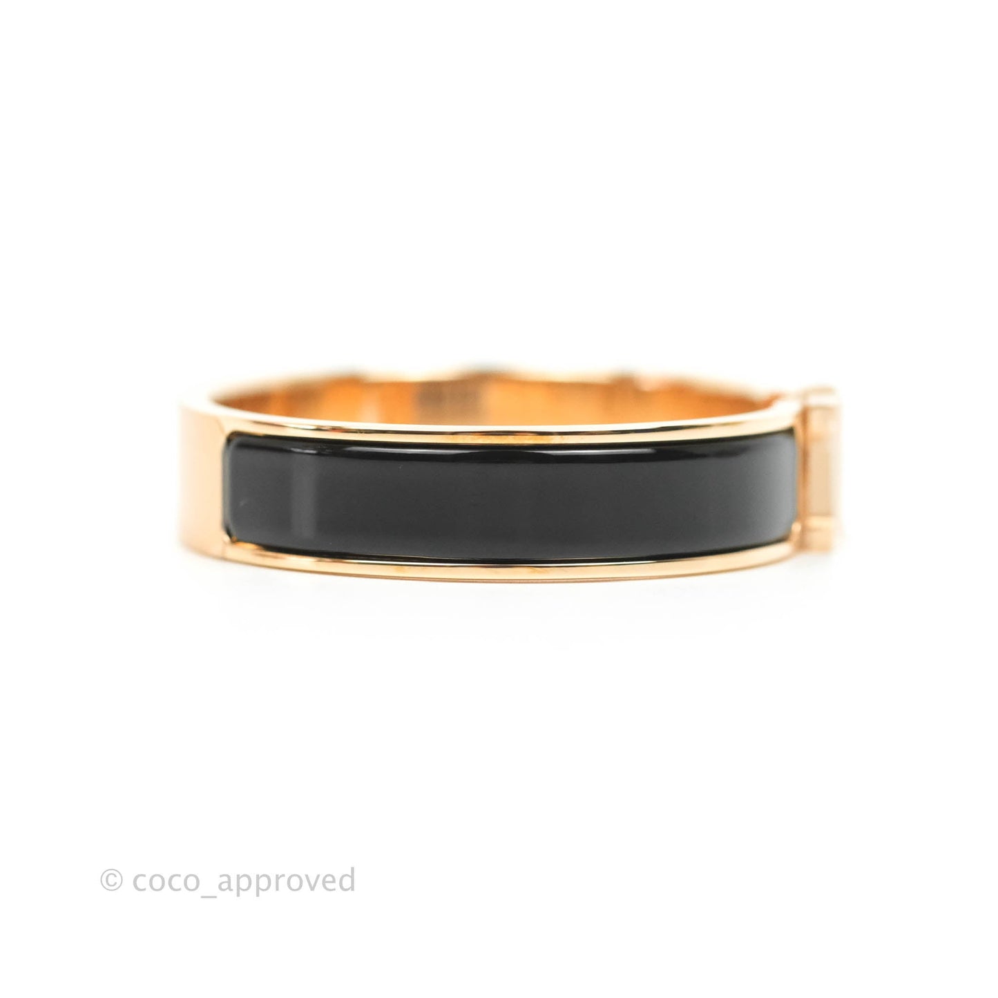 Hermès Clic H Bracelet Black Rose Gold PM
