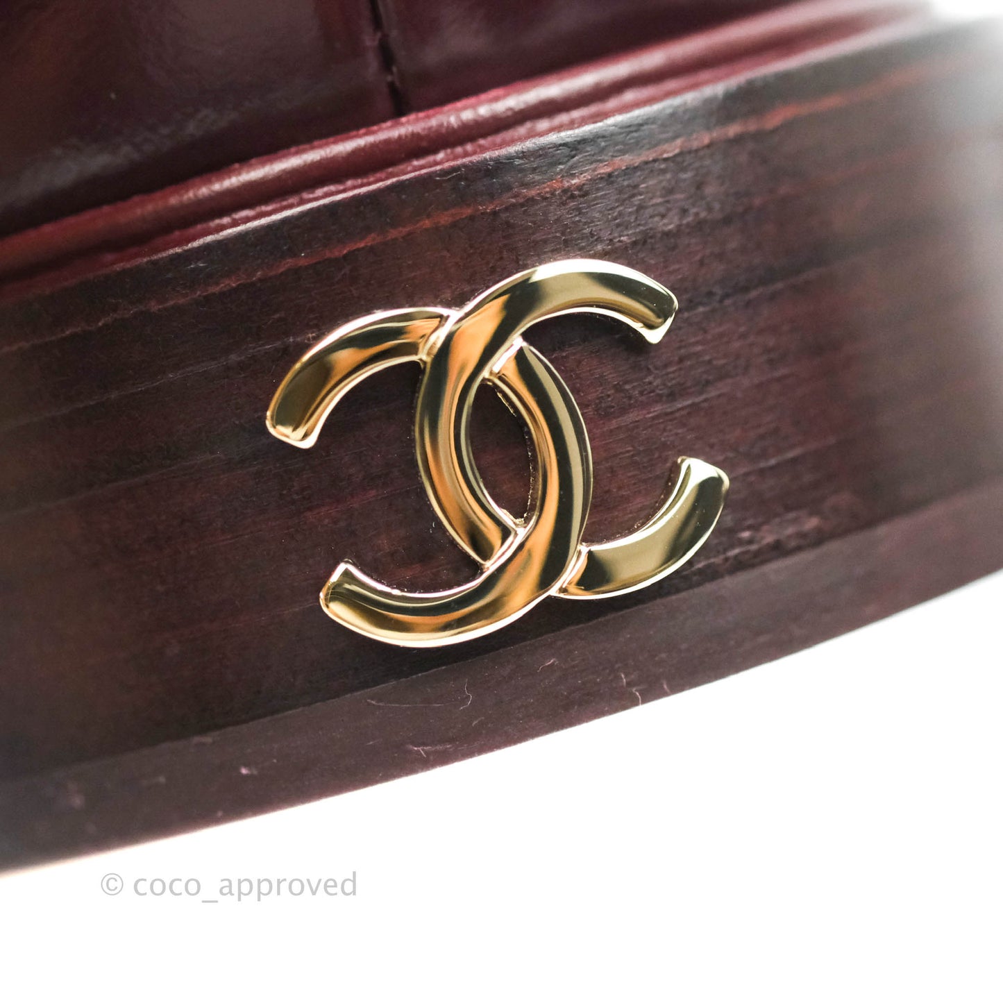 Chanel Patent Calfskin Bordeaux Loafers 21S Size 37