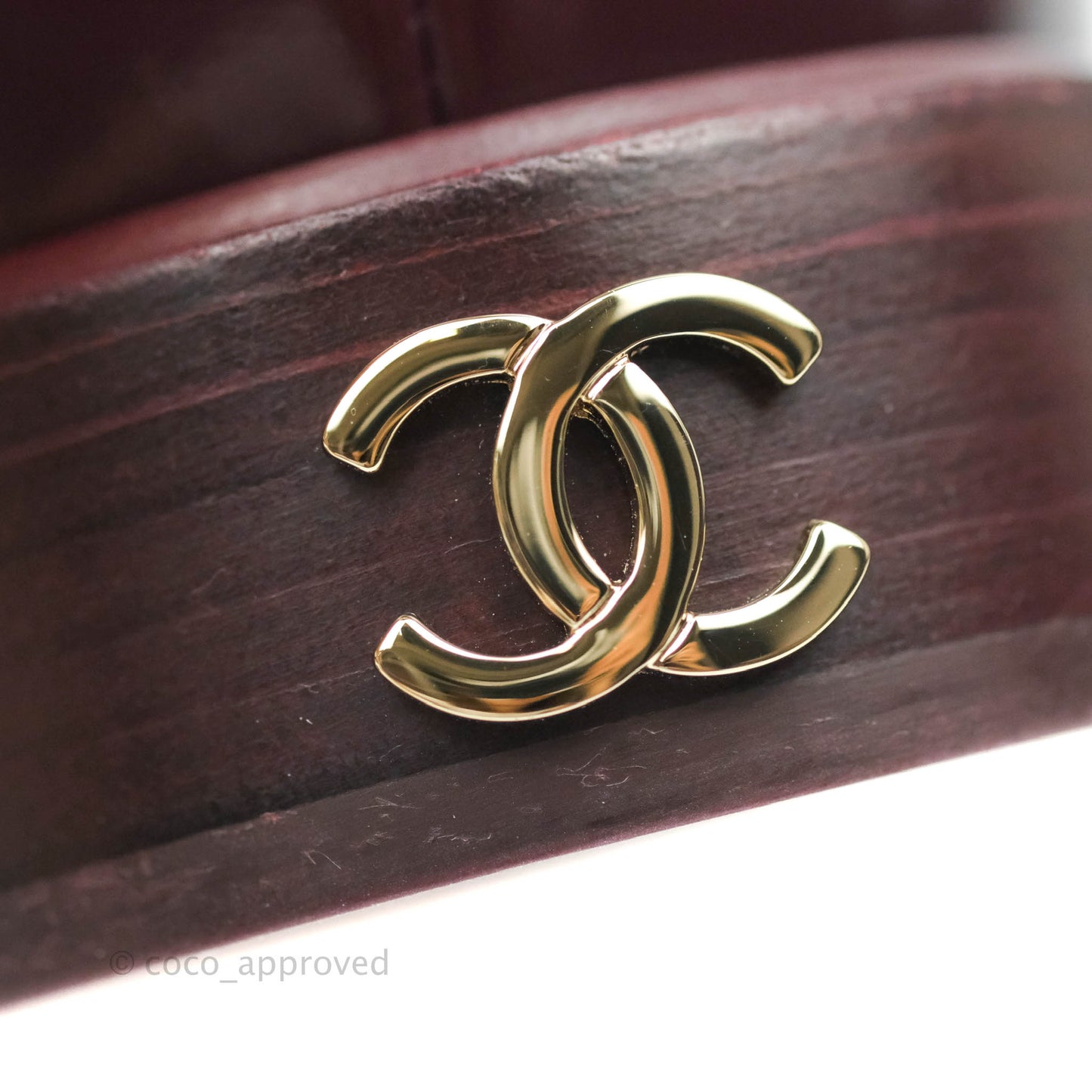 Chanel Patent Calfskin Bordeaux Loafers 21S Size 37