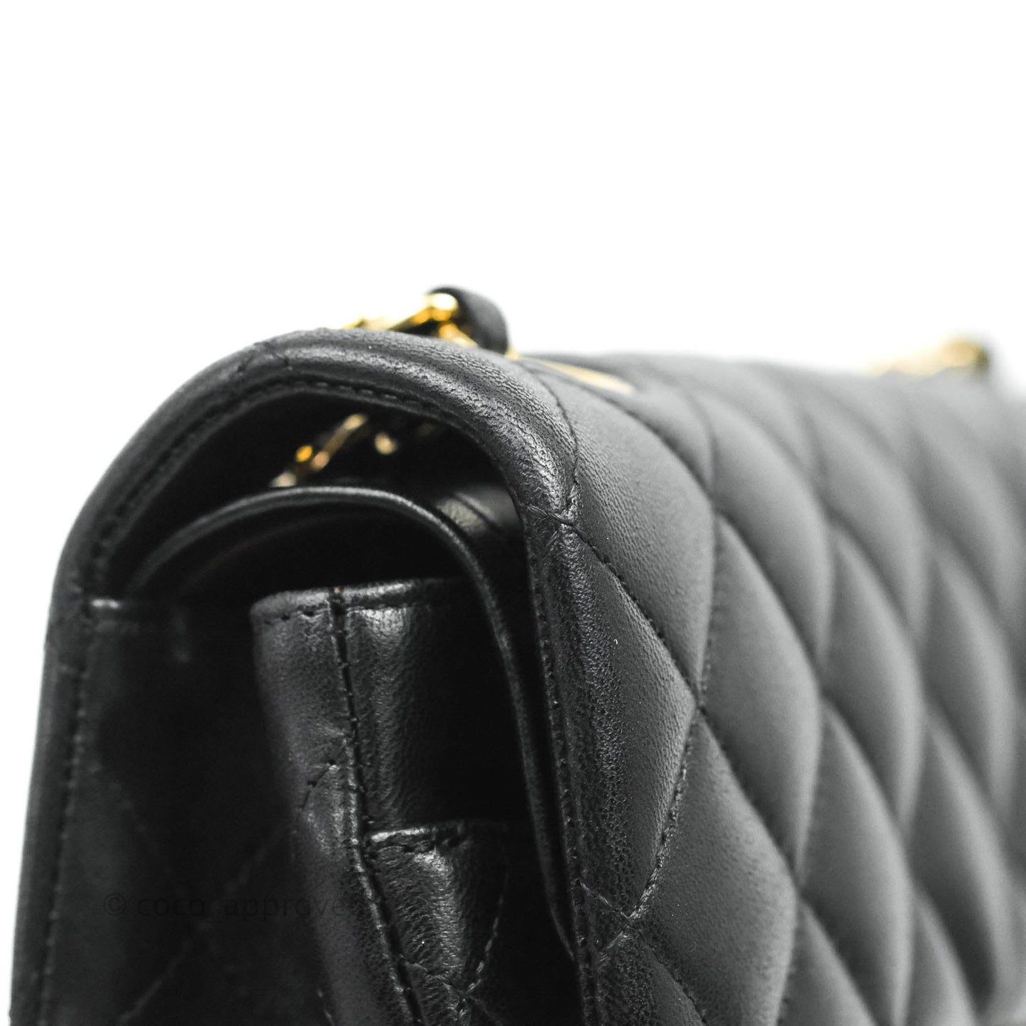 Chanel Classic Small S/M Flap Black Lambskin Gold Hardware