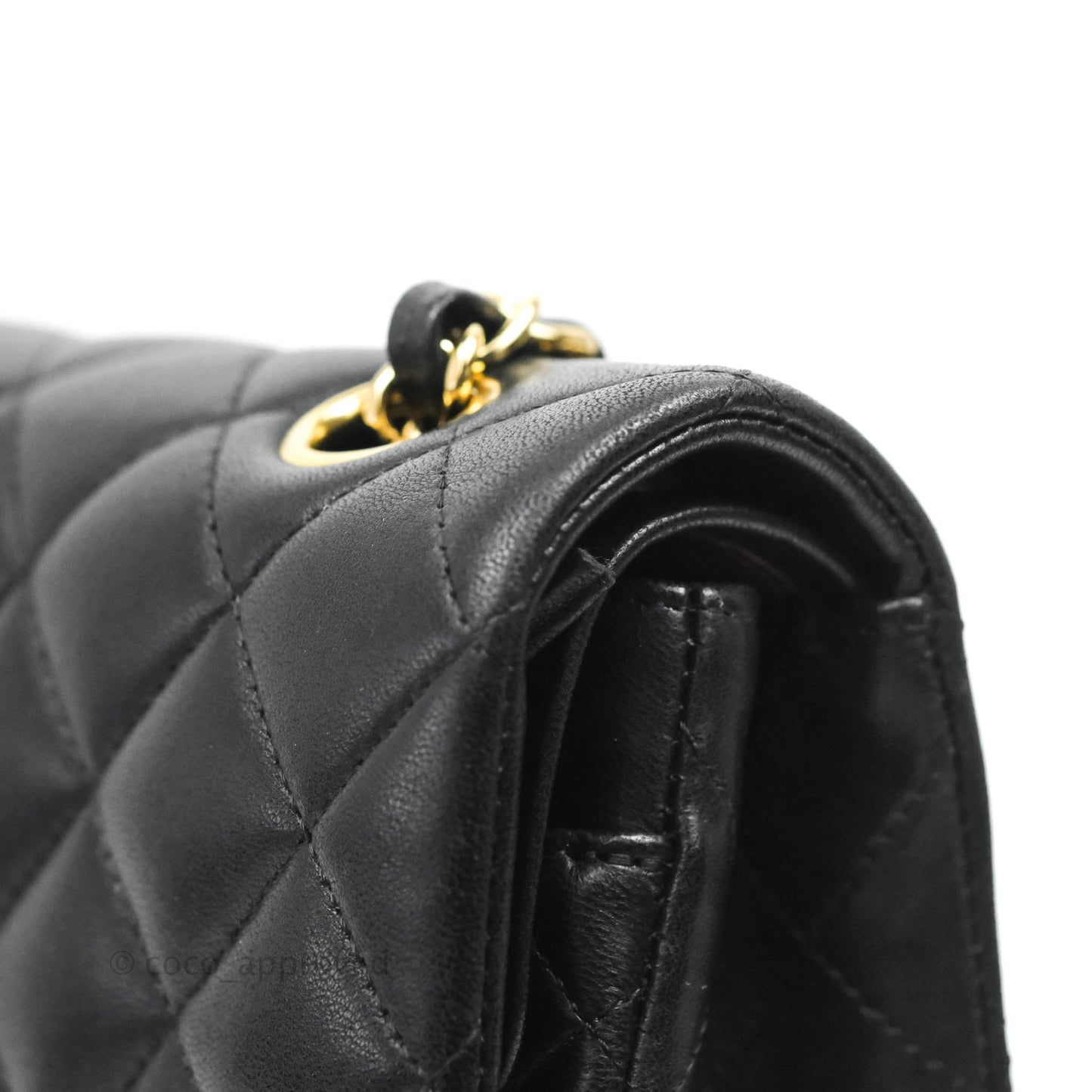 Chanel Classic Small S/M Flap Black Lambskin Gold Hardware