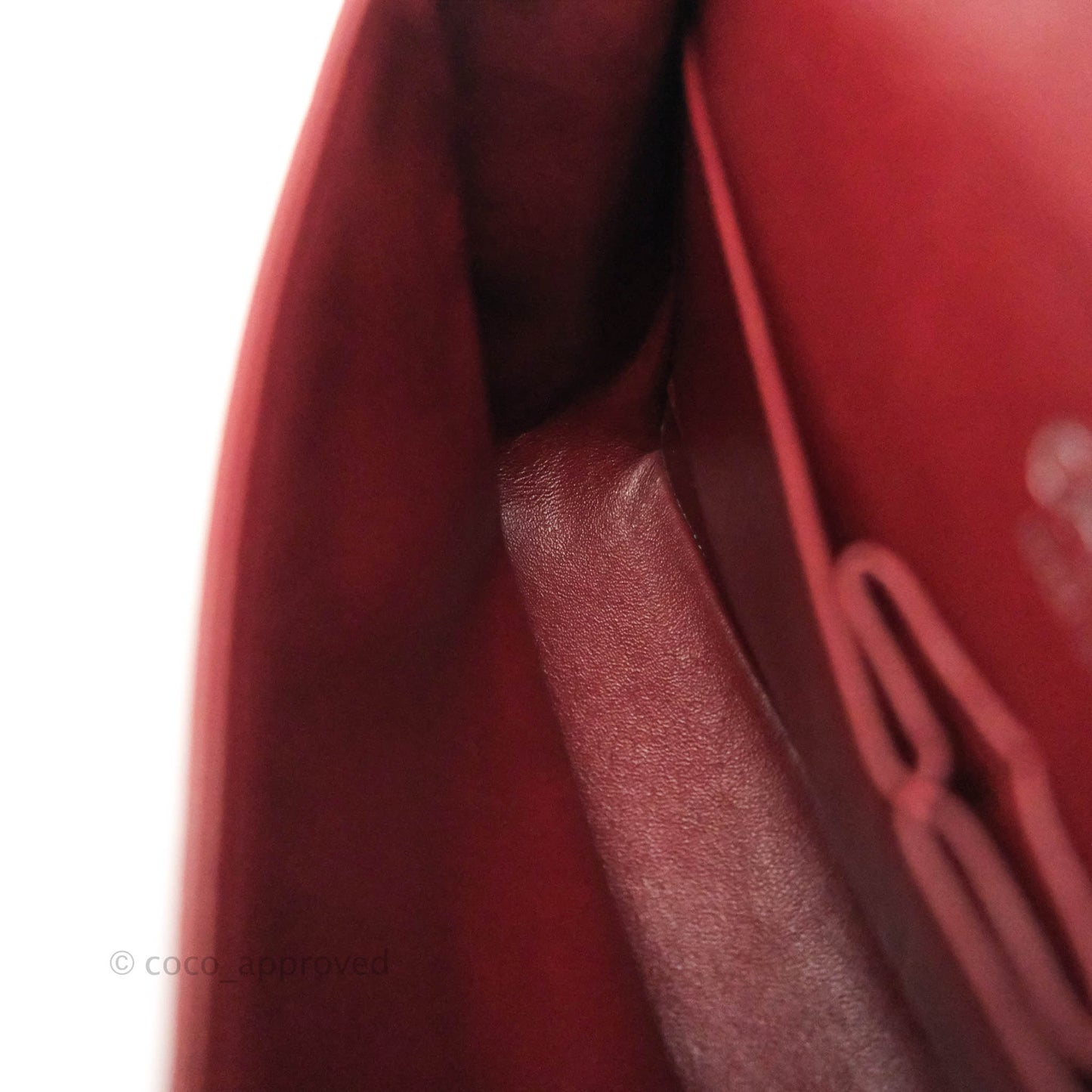 Chanel Classic M/L Medium Double Flap Red Caviar Silver Hardware