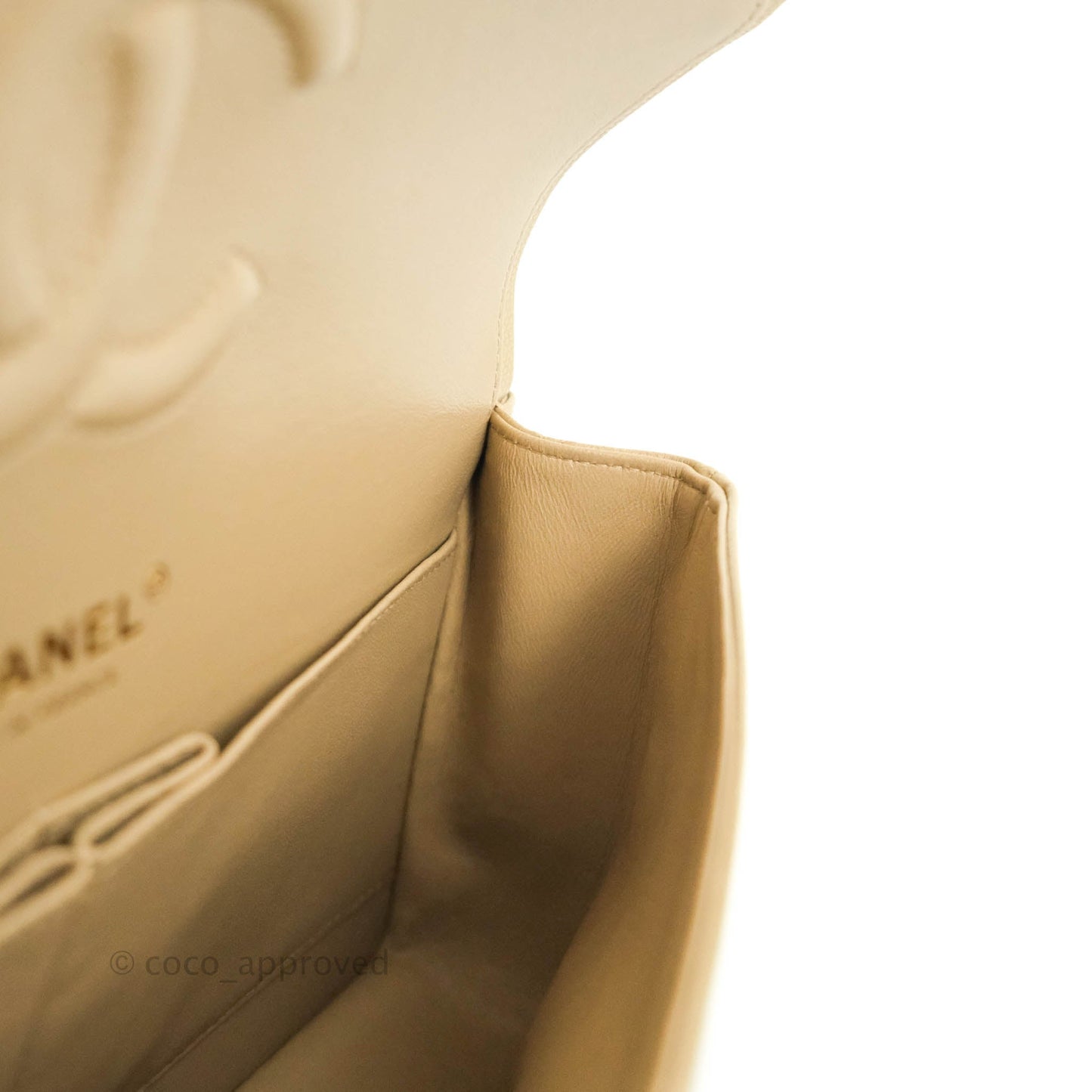 Chanel M/L Medium Double Flap Bag Iridescent Dark Beige Caviar Gold Hardware 21S