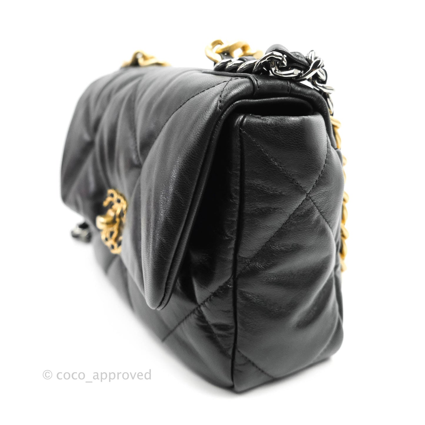 Chanel 19 Small Flap Bag Black Goatskin Mixed Hardware 20K