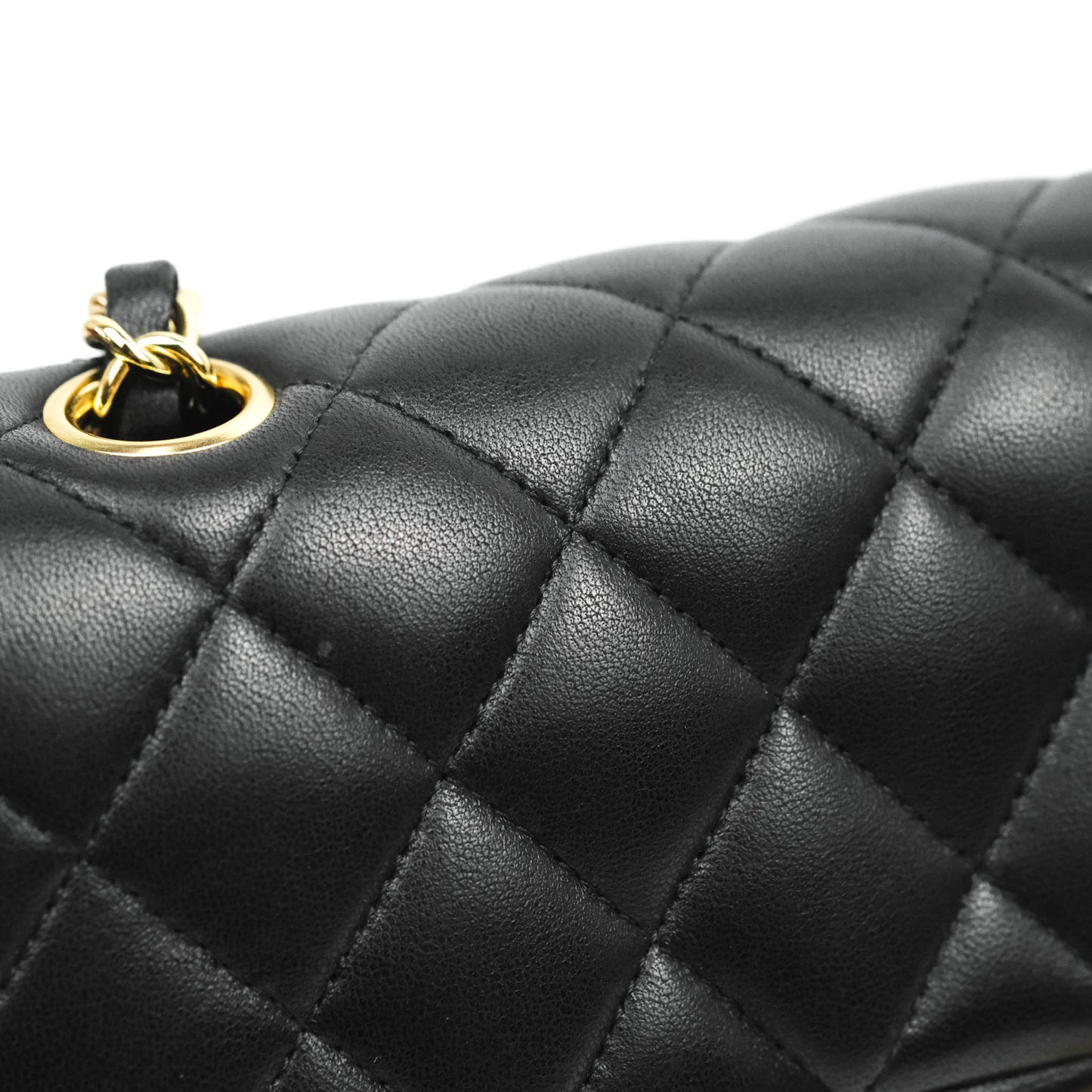 Chanel Classic Small S/M Flap Black Lambskin Gold Hardware