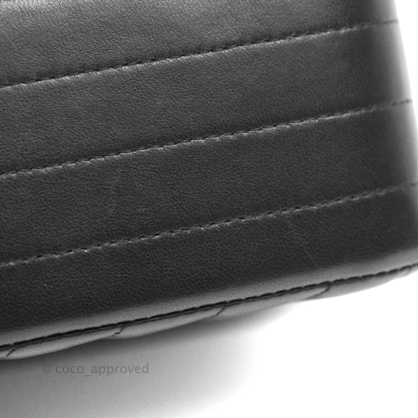 Chanel Classic Chevron M/L Medium Double Flap So Black Lambskin