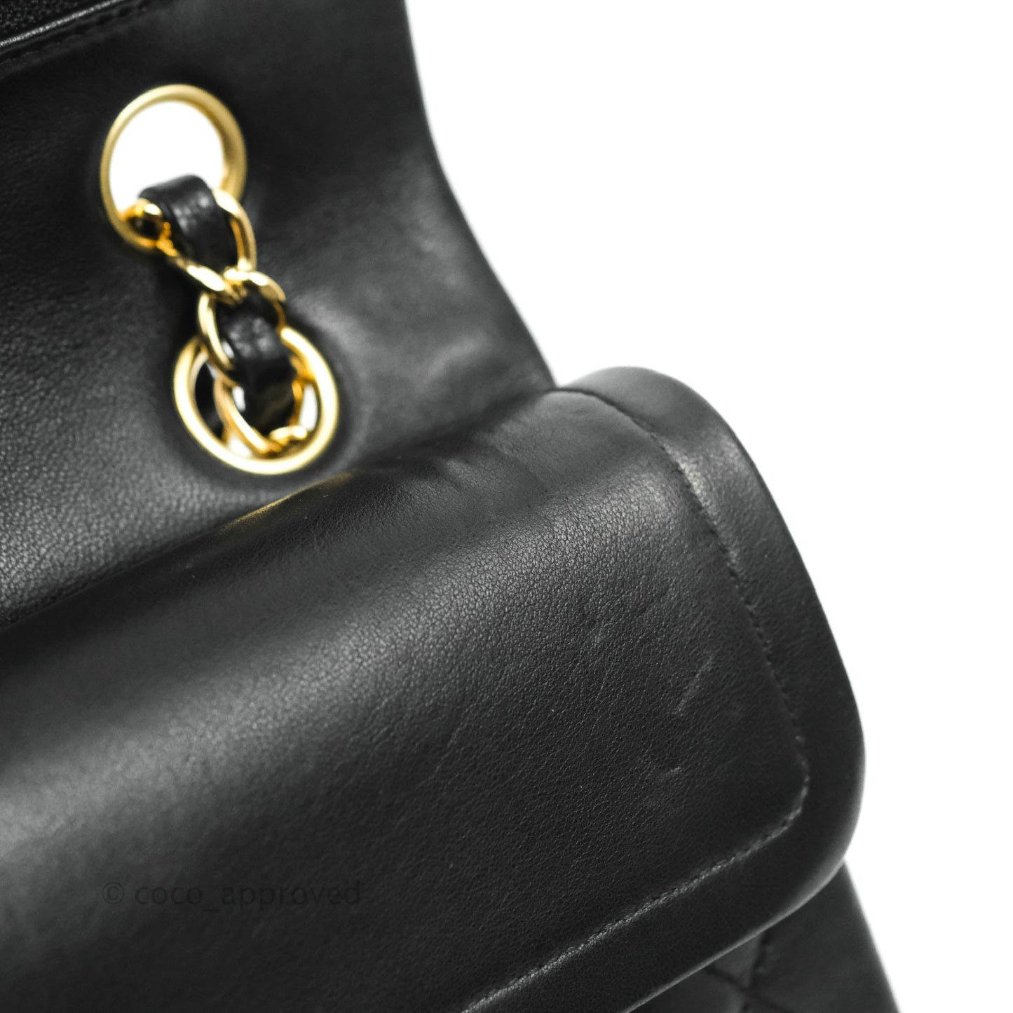 Chanel Classic Small S/M Flap Black Lambskin Gold Hardware