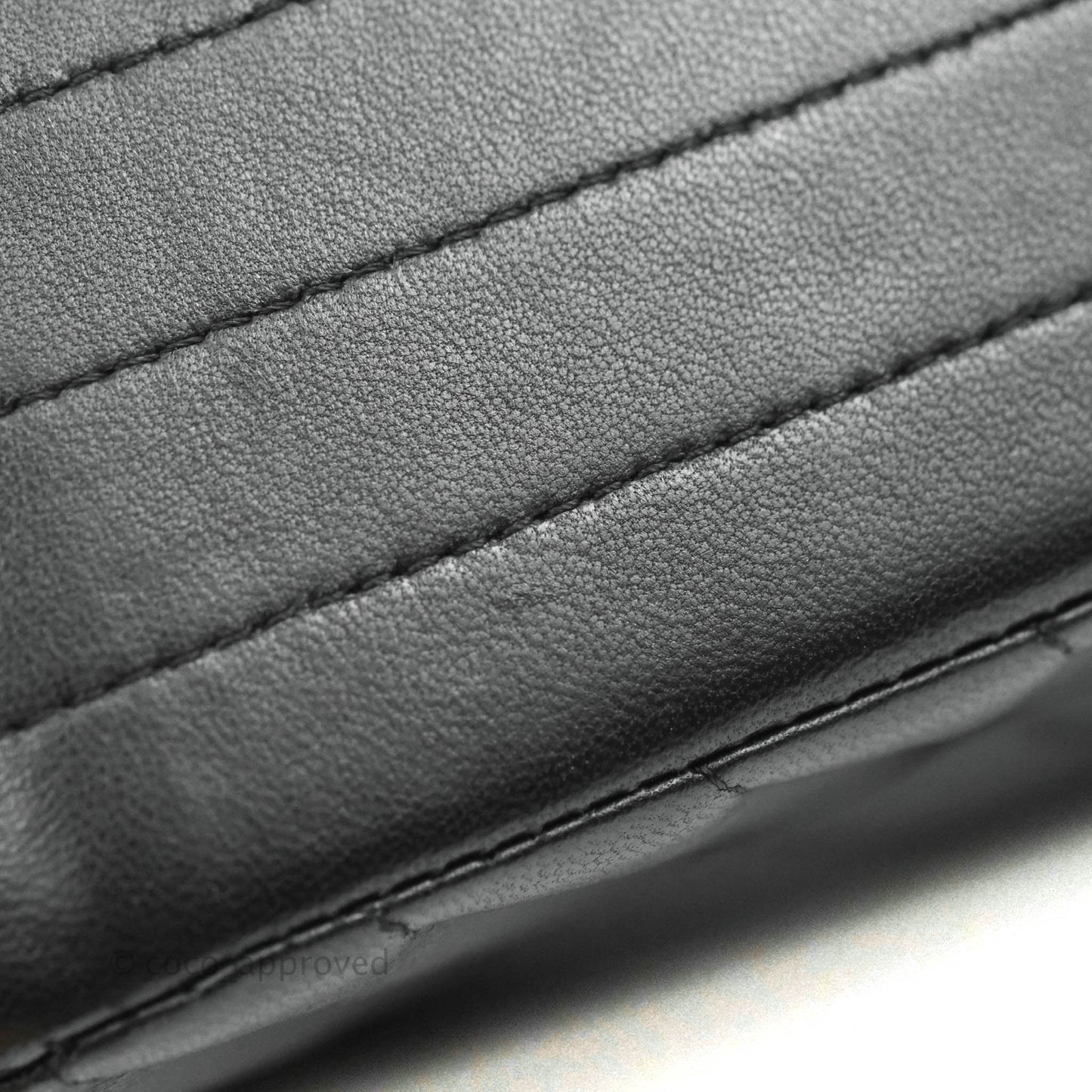 Chanel Classic Chevron M/L Medium Double Flap So Black Lambskin
