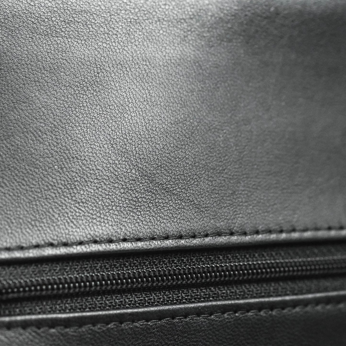 Chanel Classic Chevron M/L Medium Double Flap So Black Lambskin
